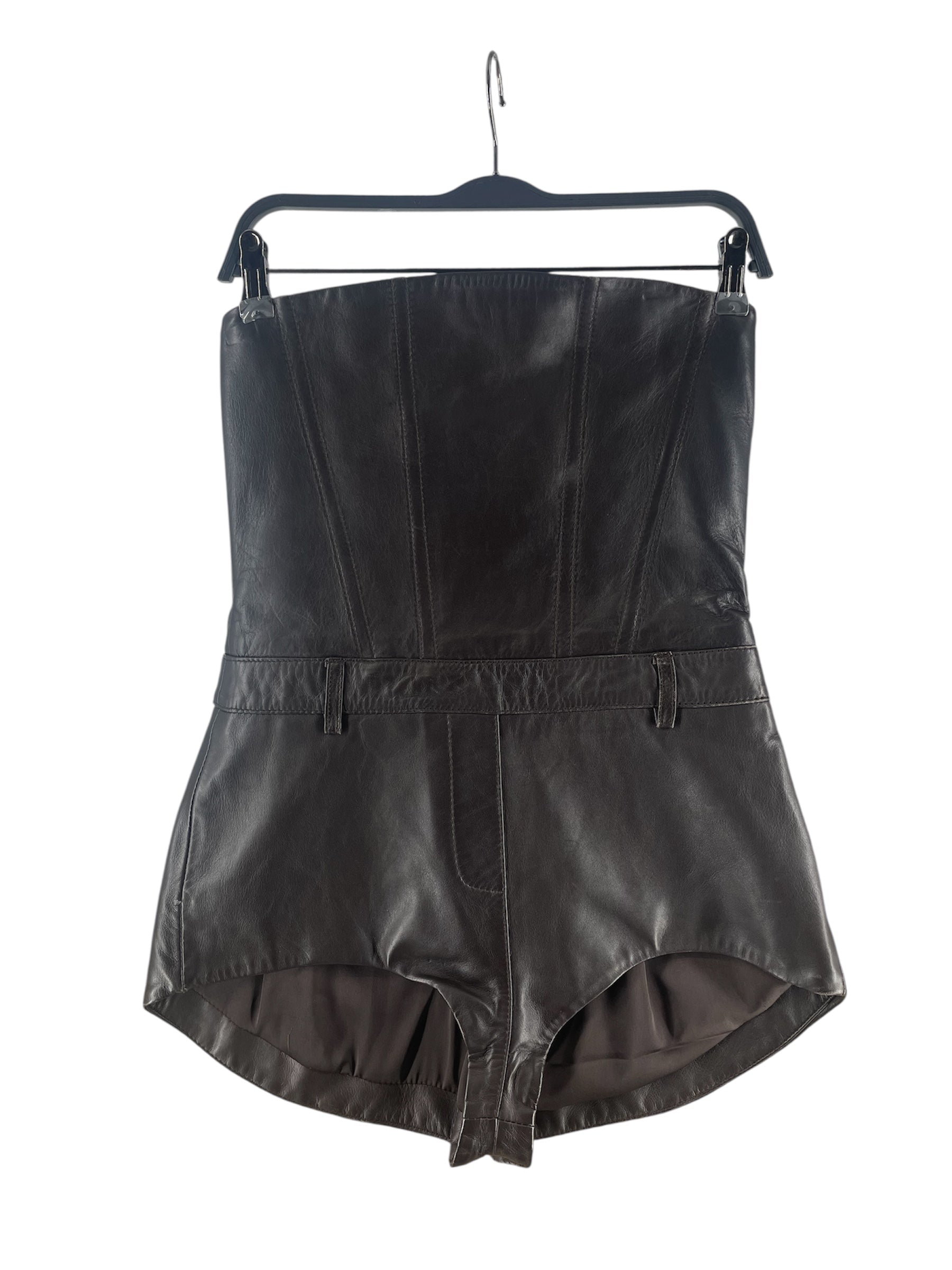 RETROFETE/Dress/M/Leather/BRW/Tube/TUBE TOP ROMPER - RN# 160715 view 1