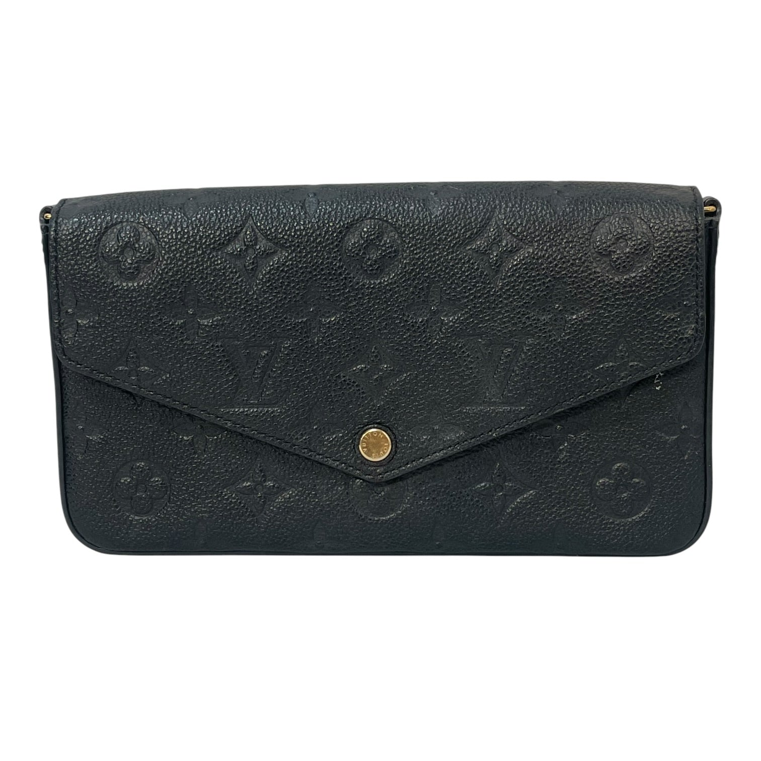 LOUIS VUITTON/Cross Body Bag/Monogram/Leather/BLK/Felicie Pochette Empriente view 1