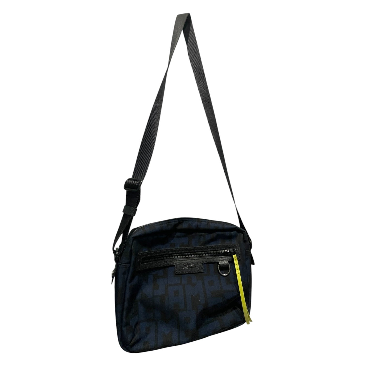 LONGCHAMP/Hand Bag/All Over Print/Nylon/NVY/NEON YELLOW ACCENTS view 1