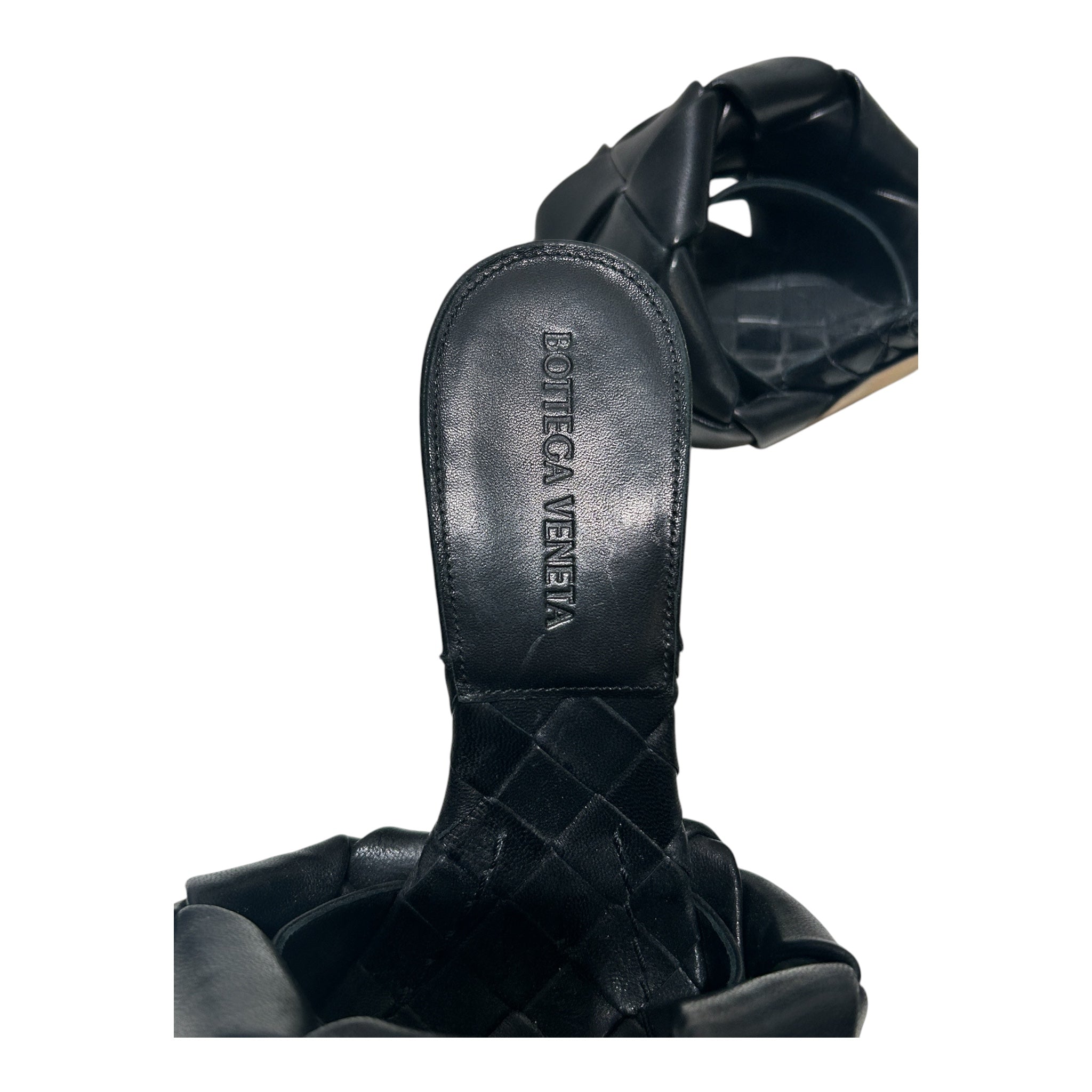 BOTTEGA VENETA/Heels/US 6.5/Leather/BLK/WEAVE LIDO view 3