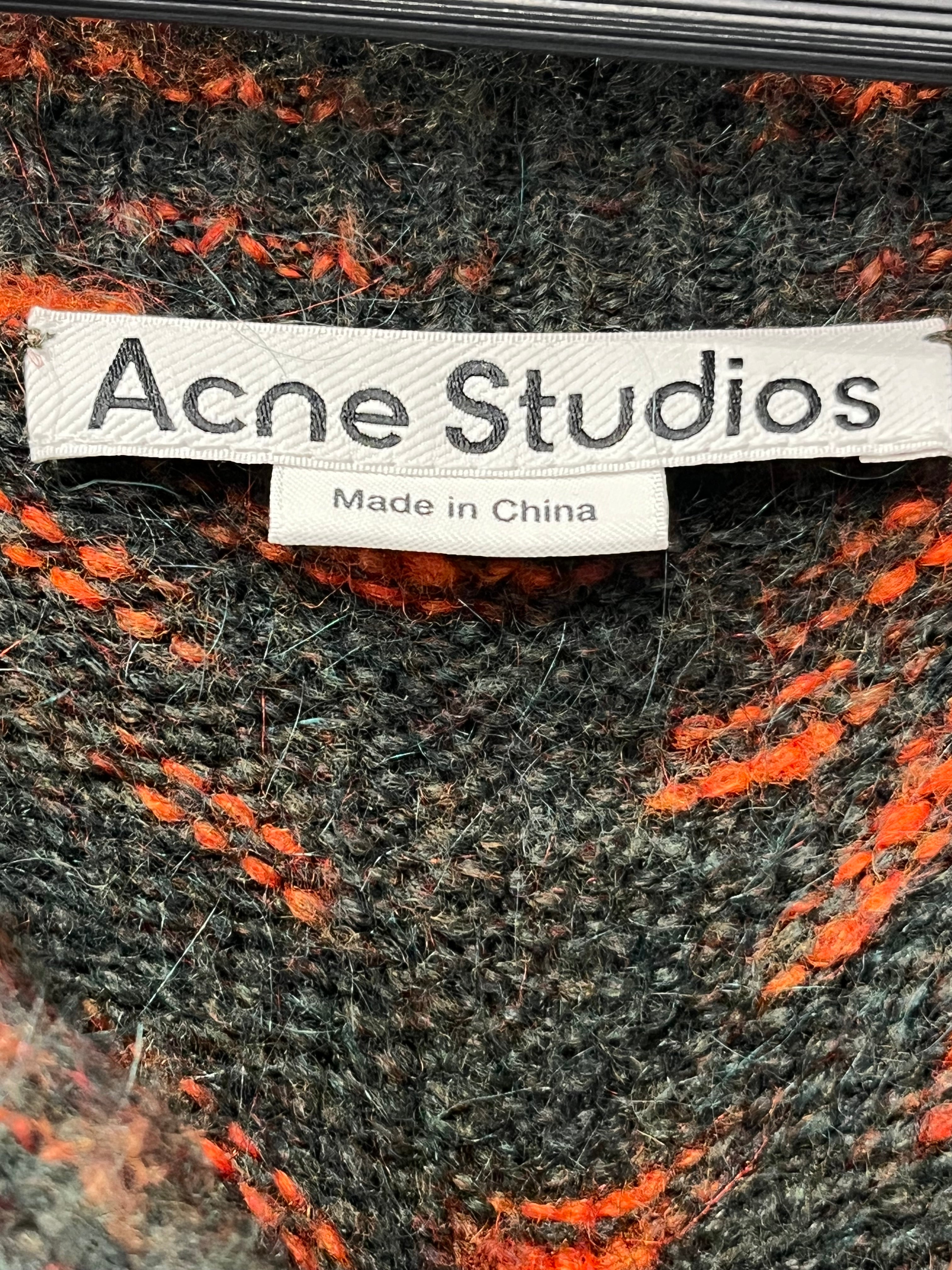 Acne Studios/Sweater/S/All Over Print/Nylon/GRN/B60250 GREEN/ORANGE MOHAIR view 3