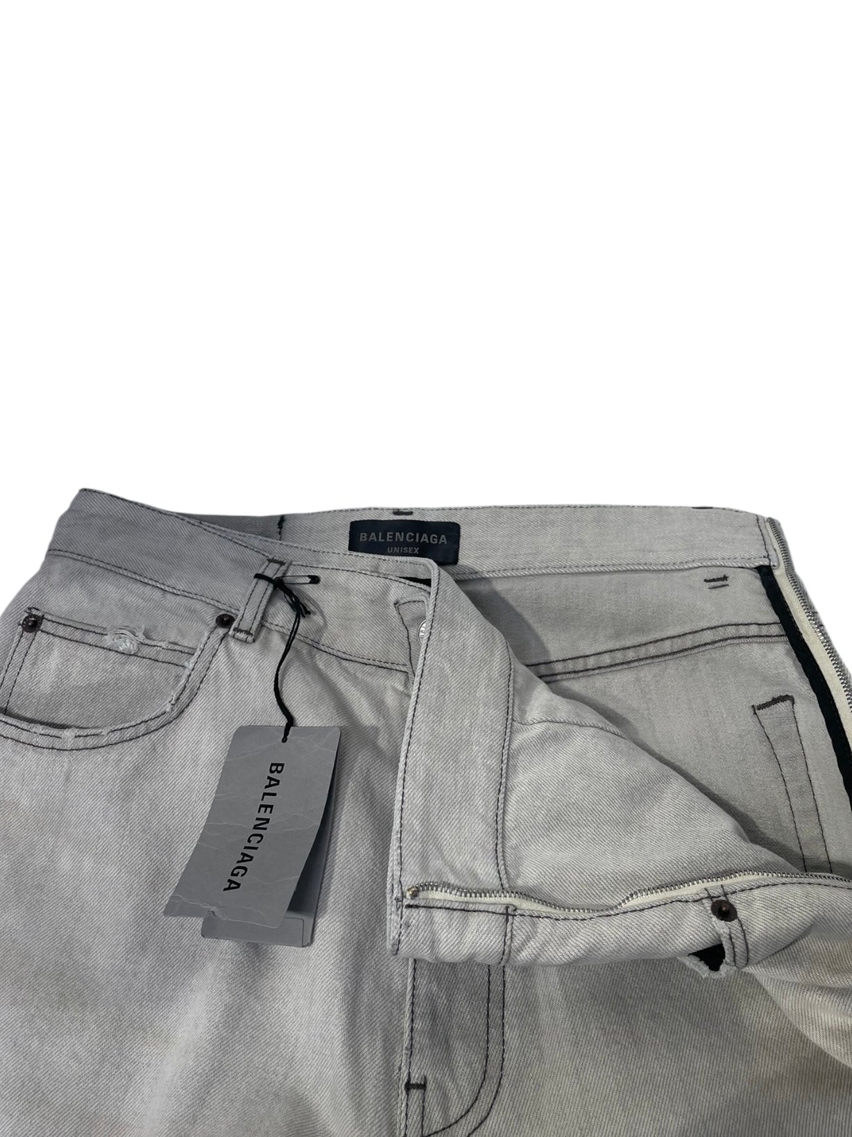 BALENCIAGA/Long Skirt/S/Denim/GRY/JAPAN DENIM BLEACHED UNISEX view 4