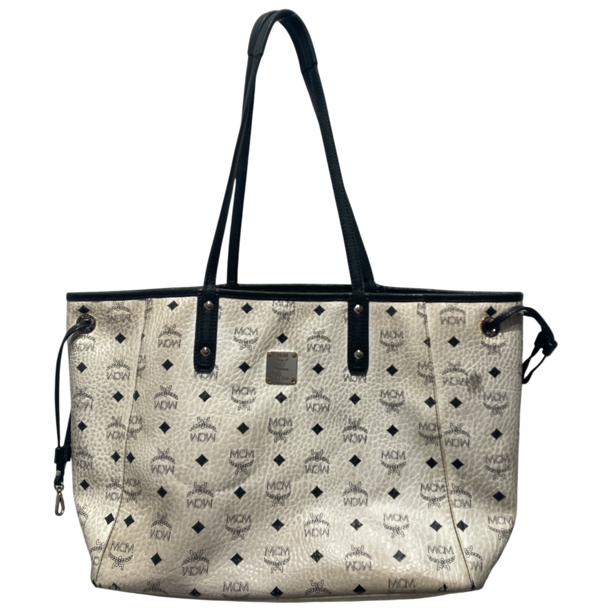 MCM/Tote Bag/Monogram/Leather/WHT/Anya White Tote view 2