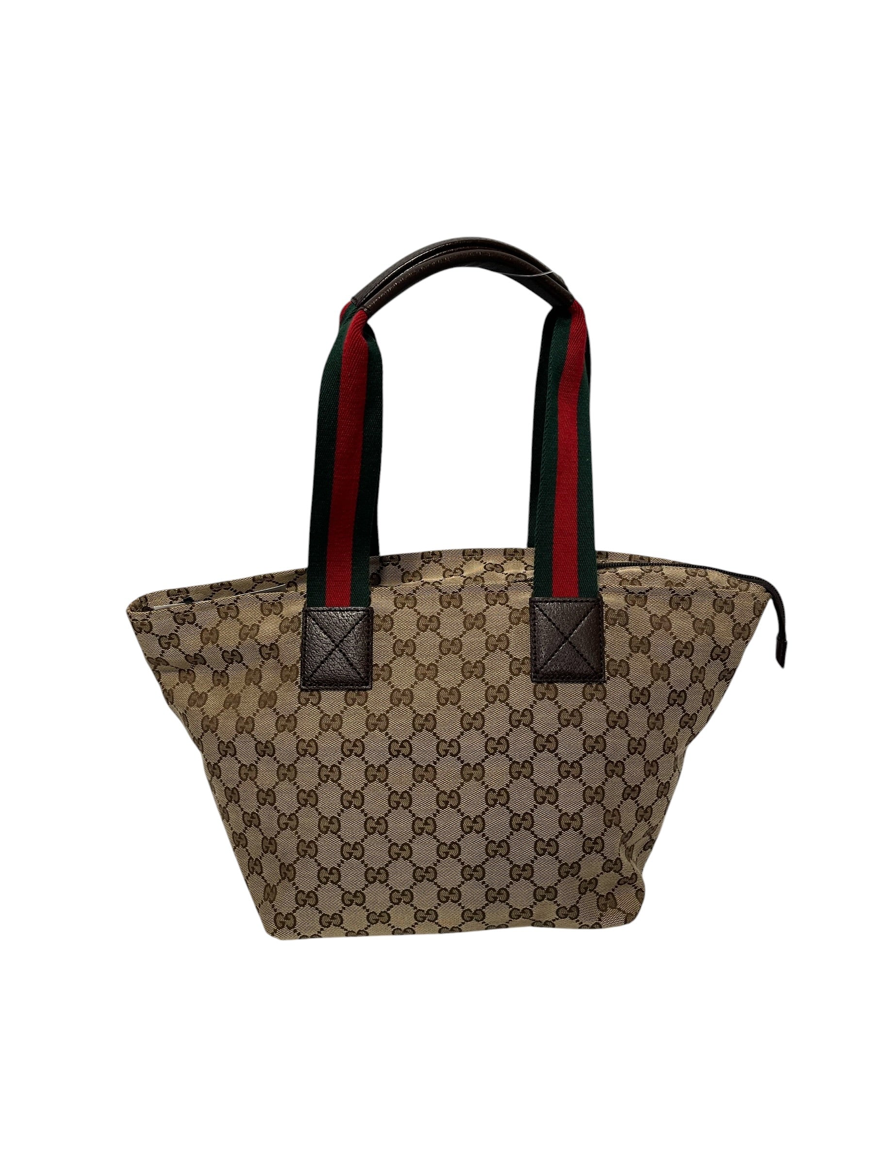 GUCCI/Tote Bag/All Over Print/Cotton/KHK/Sherry Line GG canvas view 3