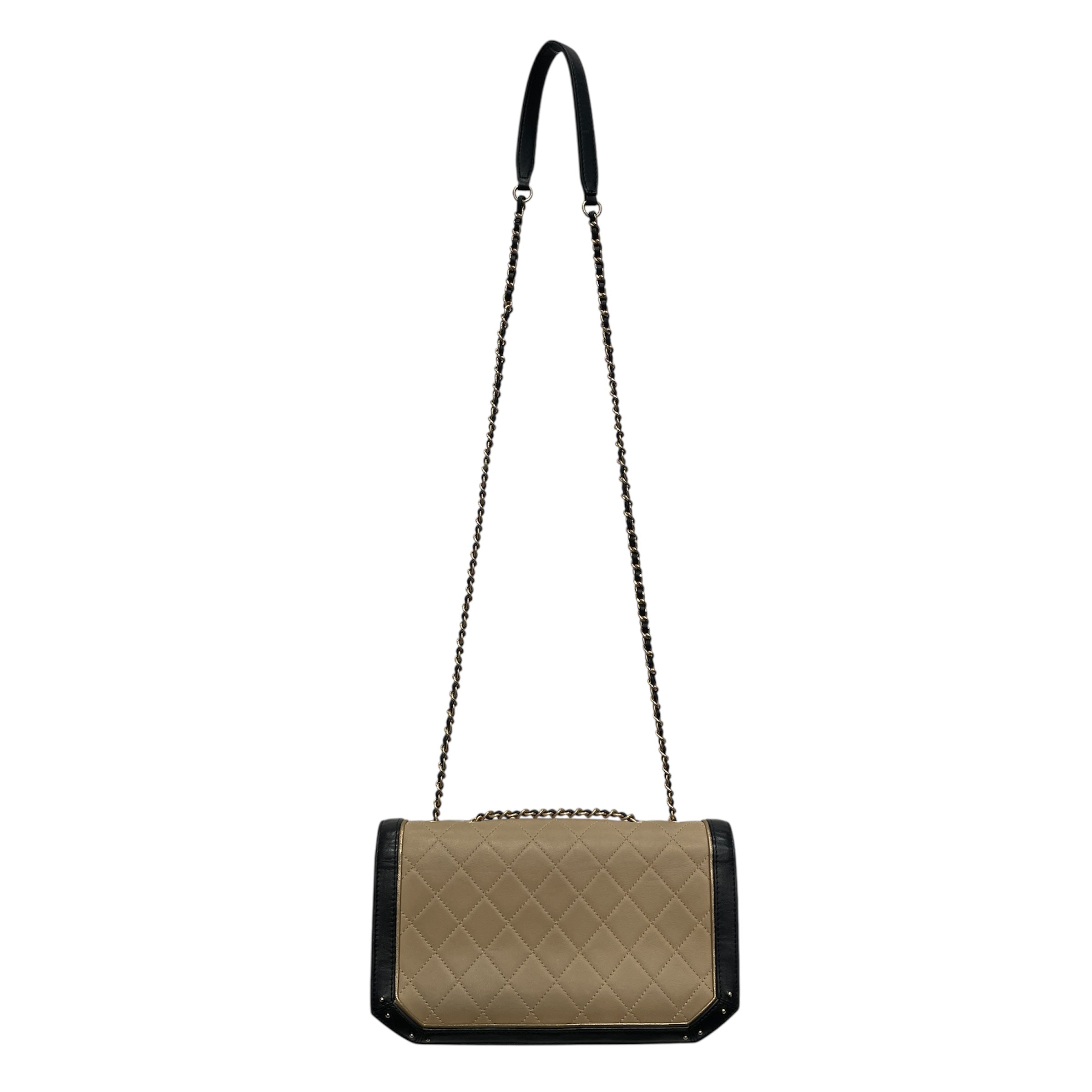 CHANEL/Cross Body Bag/Leather/BEG/23725437 PALACE FLAP BLK TRIM view 2