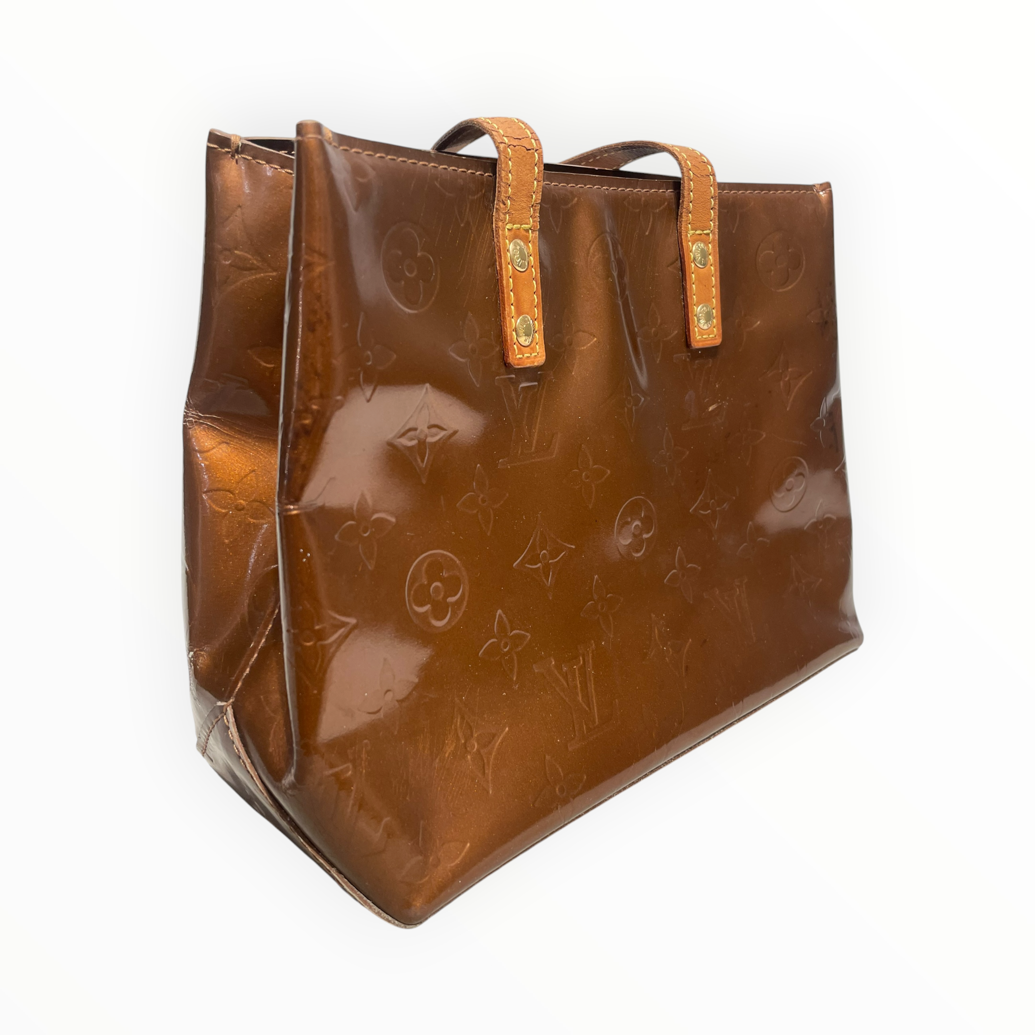 LOUIS VUITTON/Bag/Monogram/BRW/crackled handle view 6
