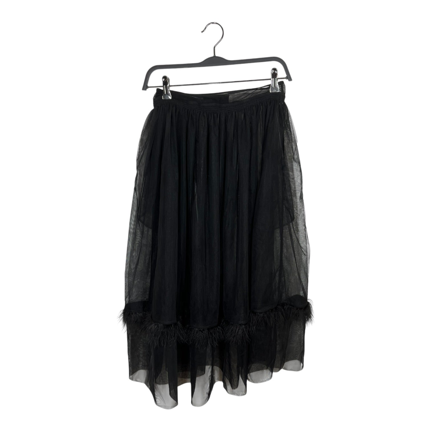SIMONE ROCHA/Long Skirt/8/Polyester/BLK/SHEER SKIRT view 2