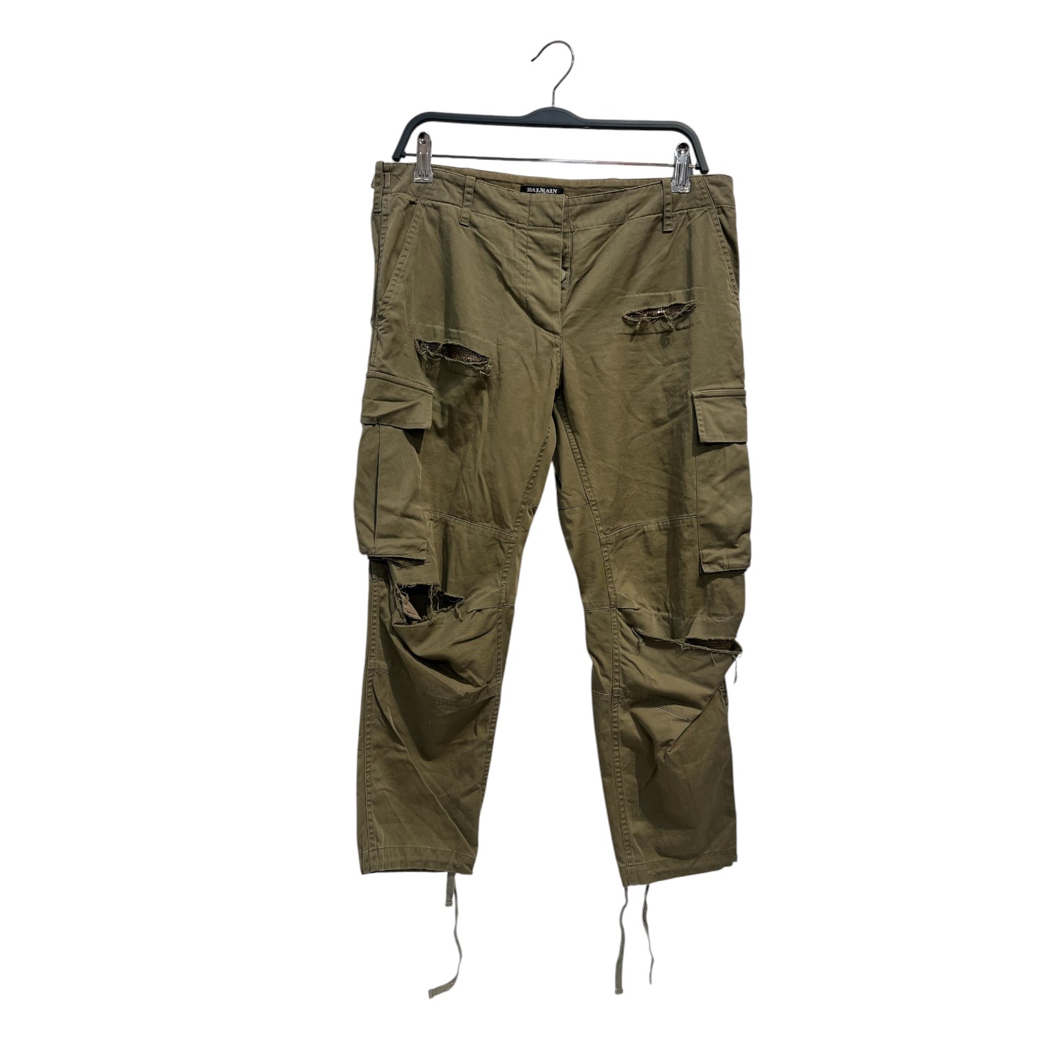 BALMAIN/Bottoms/40/Cotton/GRN/MILITARY CHAINMAIL CARGO view 1