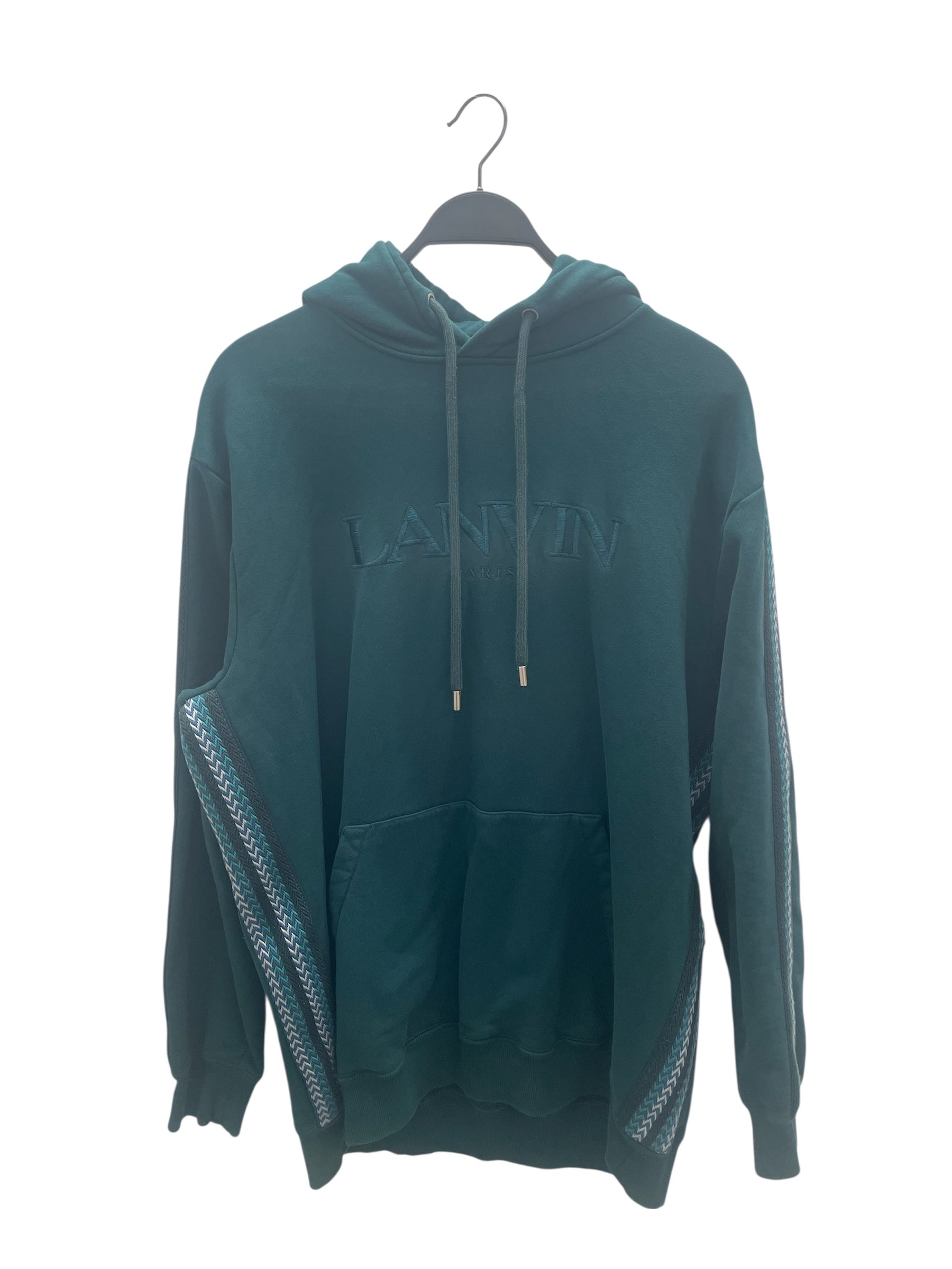 LANVIN/Hoodie/Cotton/GRN/High Neck/KNITTED SLEEVE LOGO RM-HO0009- view 1