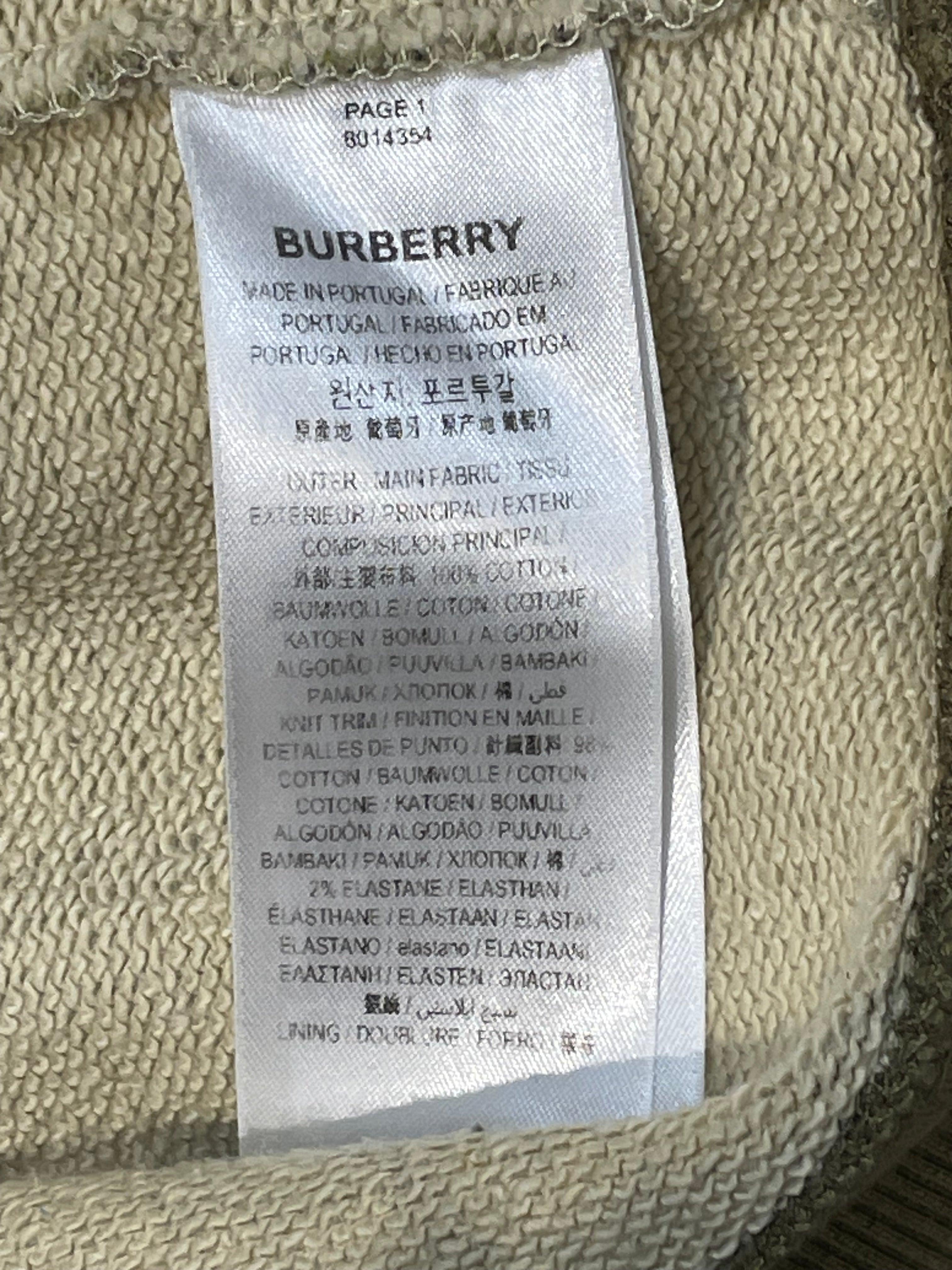 BURBERRY/Hoodie/S/Monogram/Cotton/KHK/red border hem view 4