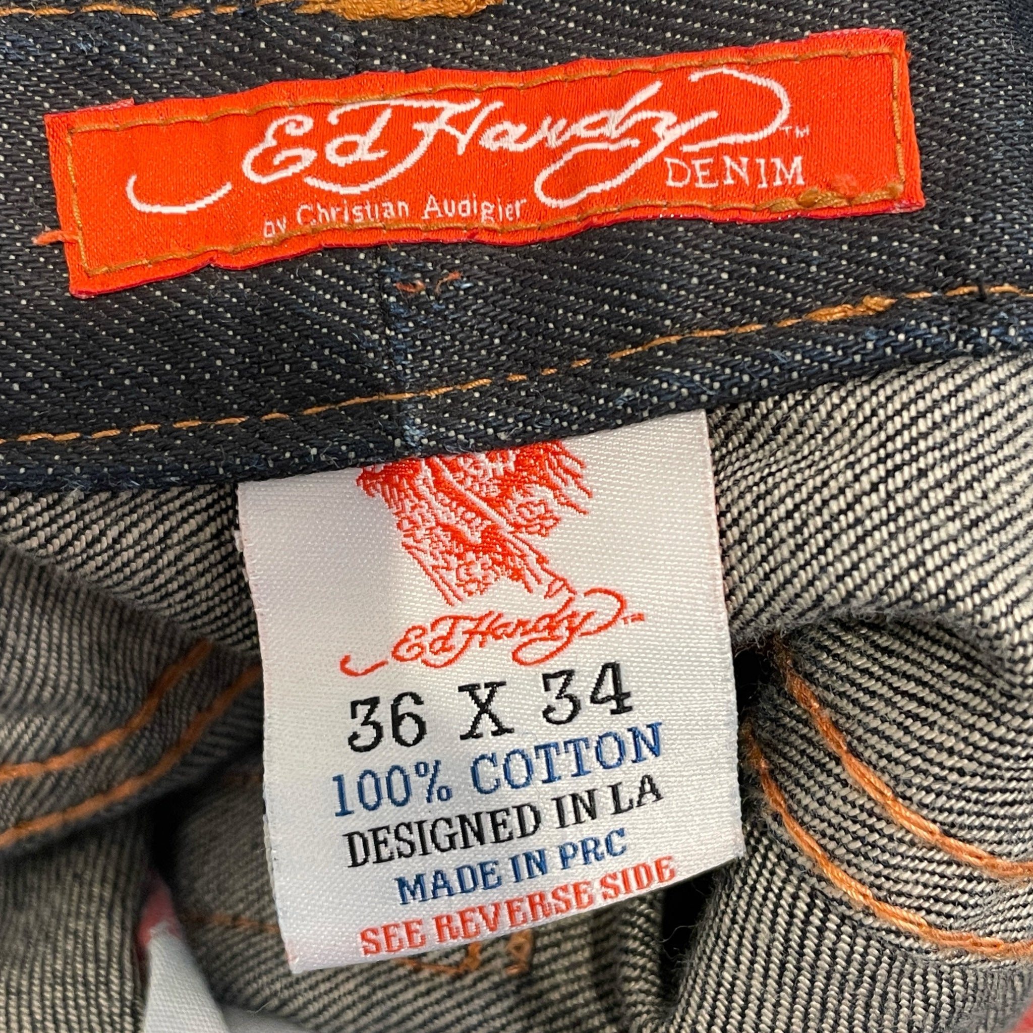 Ed Hardy/Straight Pants/36/Cotton/NVY/ view 3