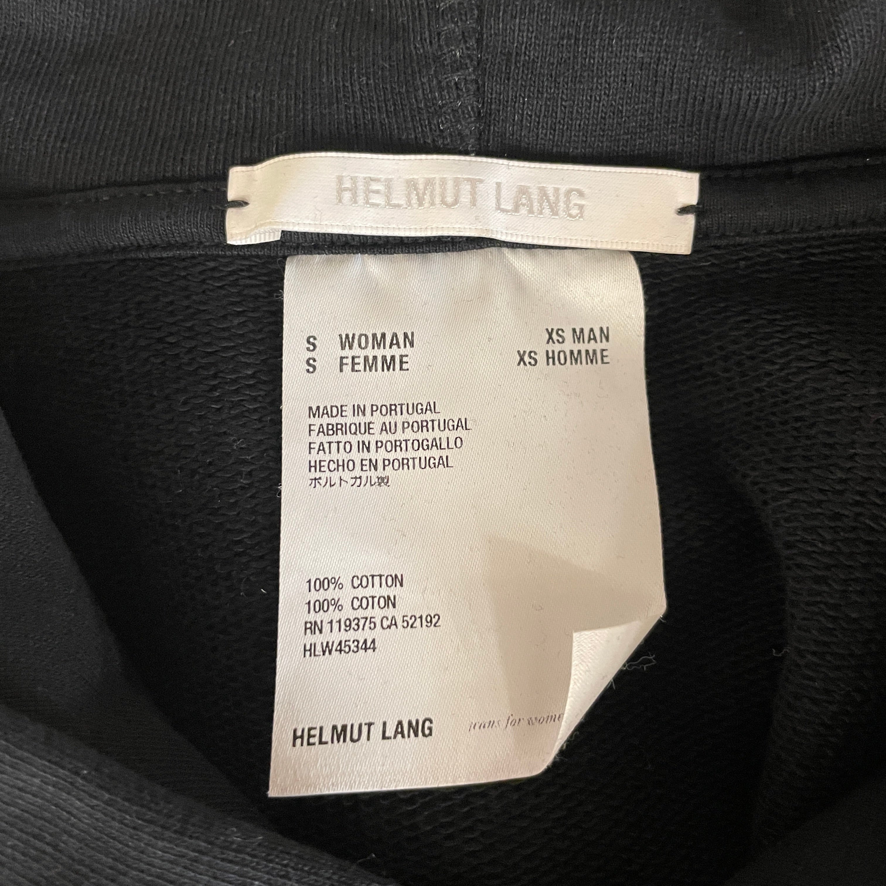 Helmut Lang/Hoodie/XS/Graphic/Cotton/BLK/paint splatter hoodie view 3