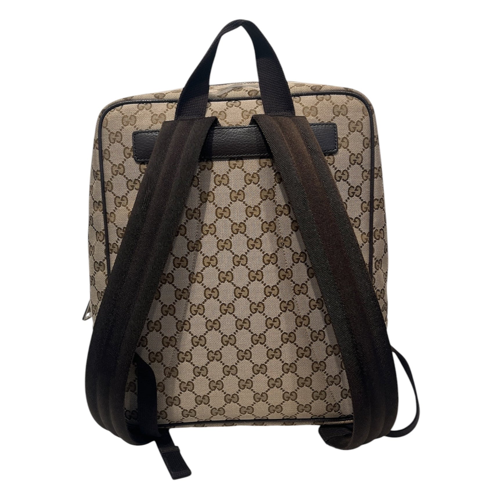 GUCCI/Backpack/Monogram/BEG/gg canvas top zip view 2