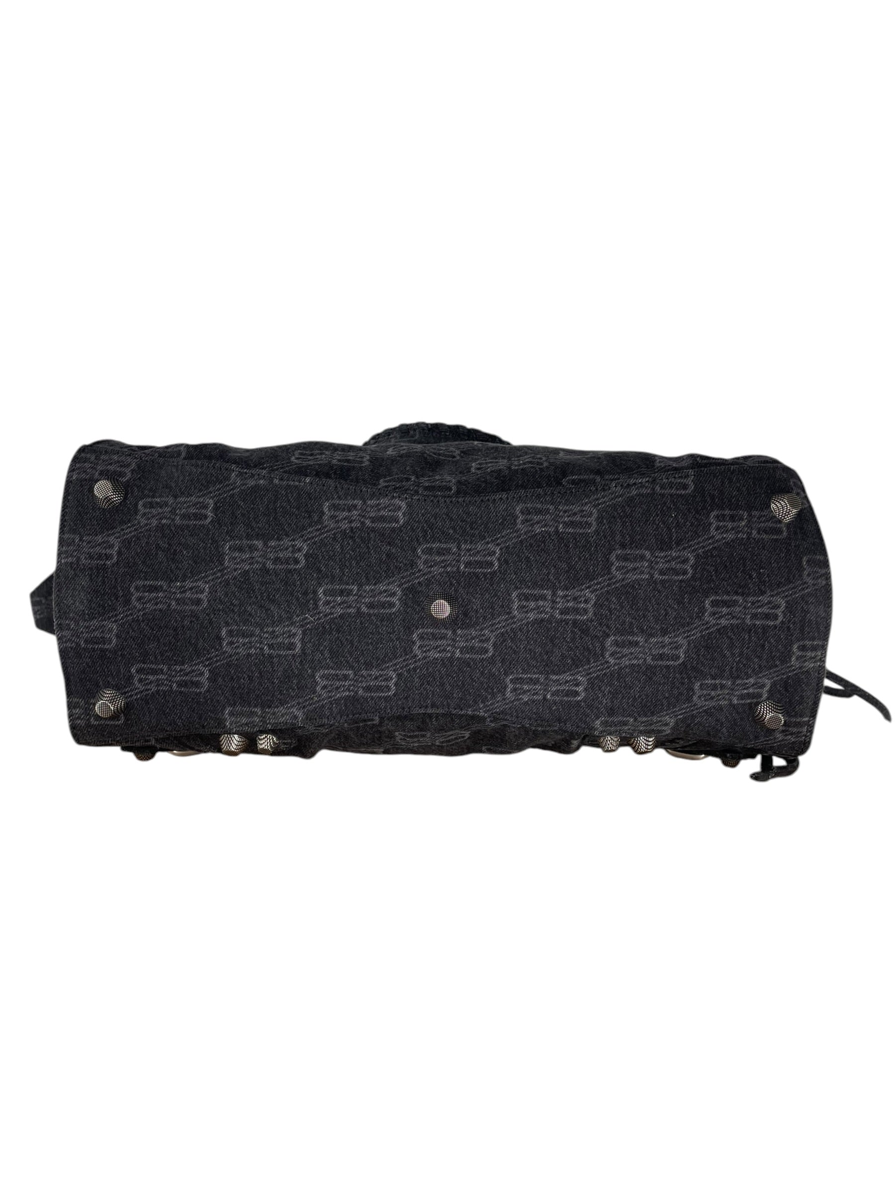 BALENCIAGA/Cross Body Bag/Monogram/Denim/GRY/NEO CITY MONOGRAM DENIM CITY view 3
