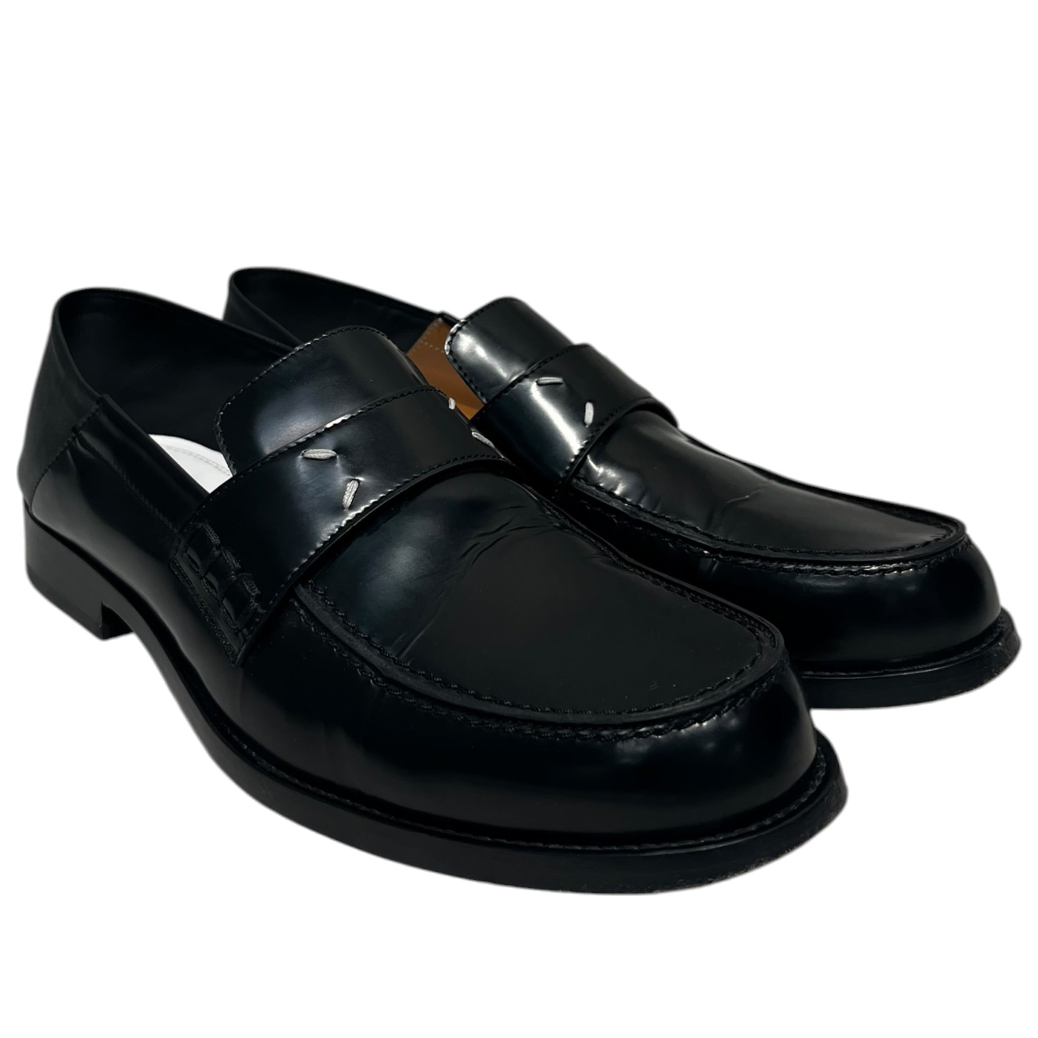Maison Margiela/Loafers/EU 41/Leather/BLK/Collapsible　Heel view 1