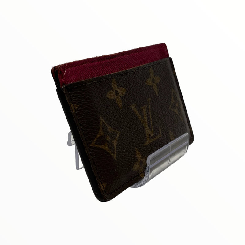 LOUIS VUITTON/Wallet/Monogram/Leather/BRW/Burgundy Monogram Card Holder