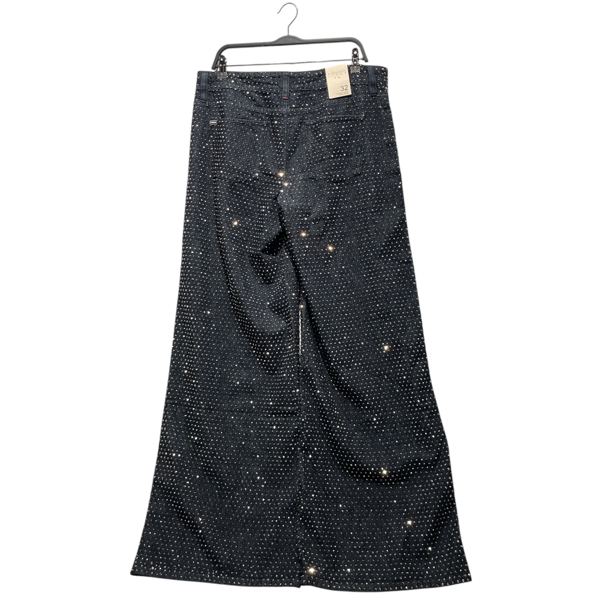 alice+olivia/Pants/32/Denim/NVY/EMBELLISHED view 2