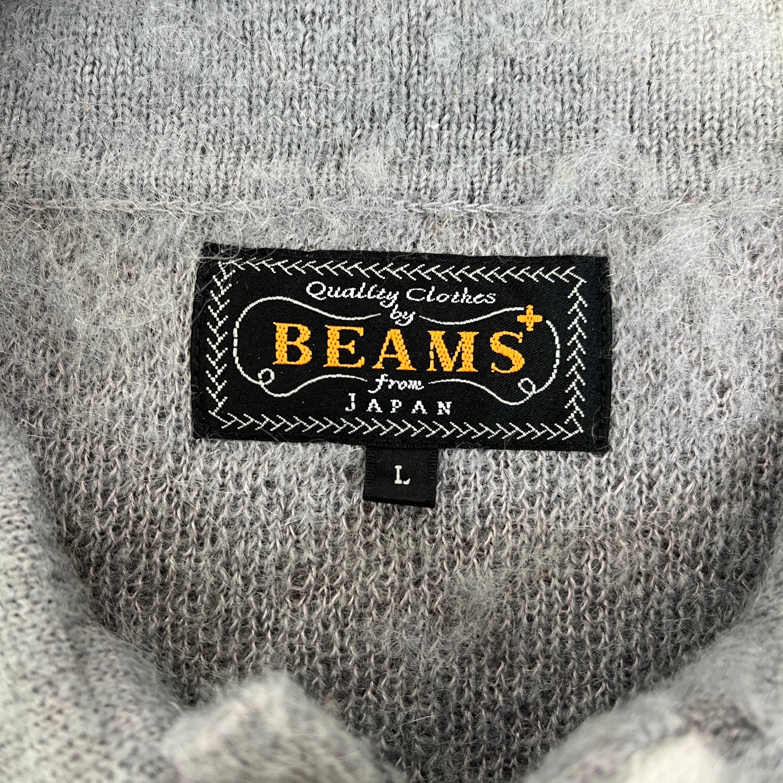 BEAMS/Sweater/L/Wool/GRY/Colorblock view 3