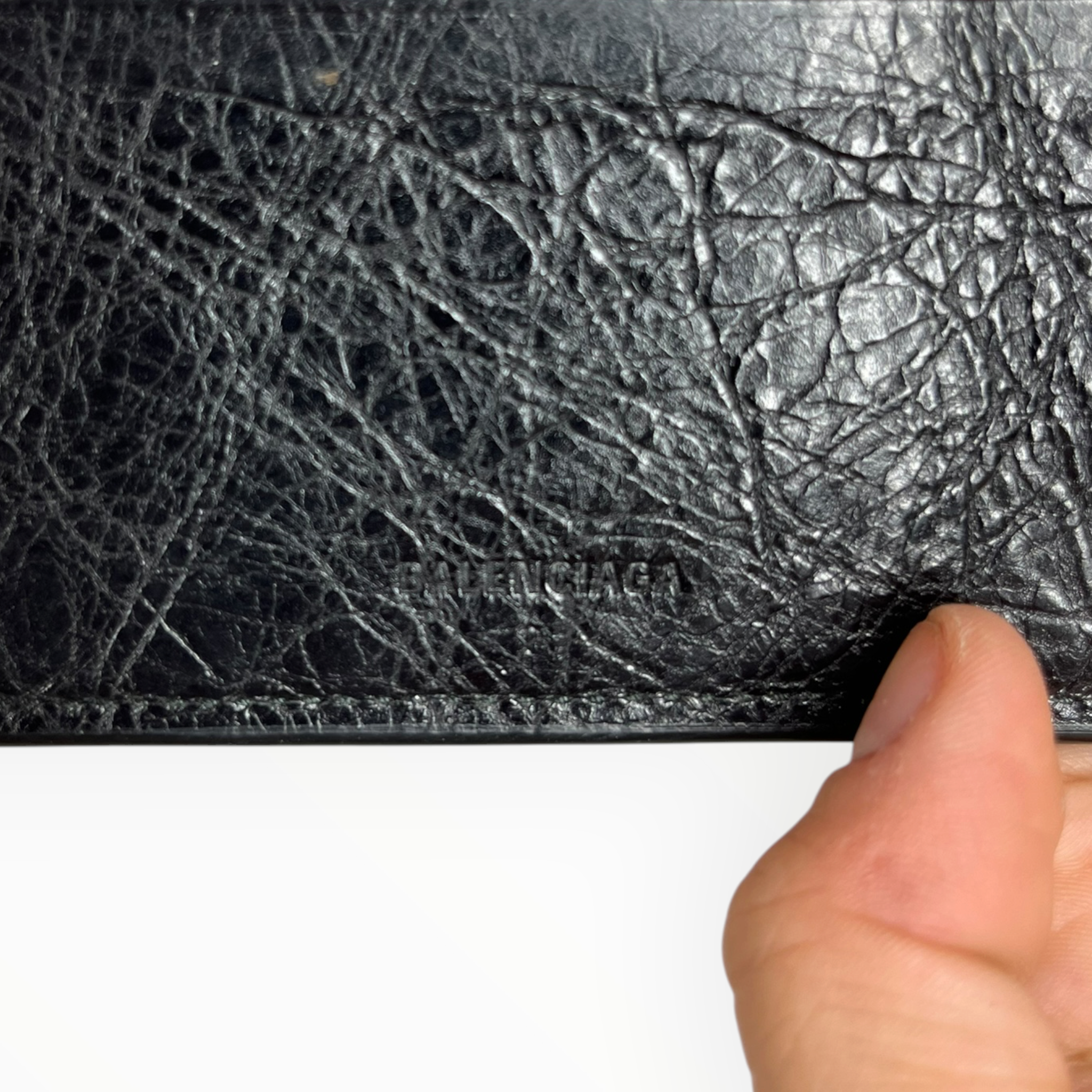 BALENCIAGA/Bifold Wallet/Leather/BLK/M's/ view 4