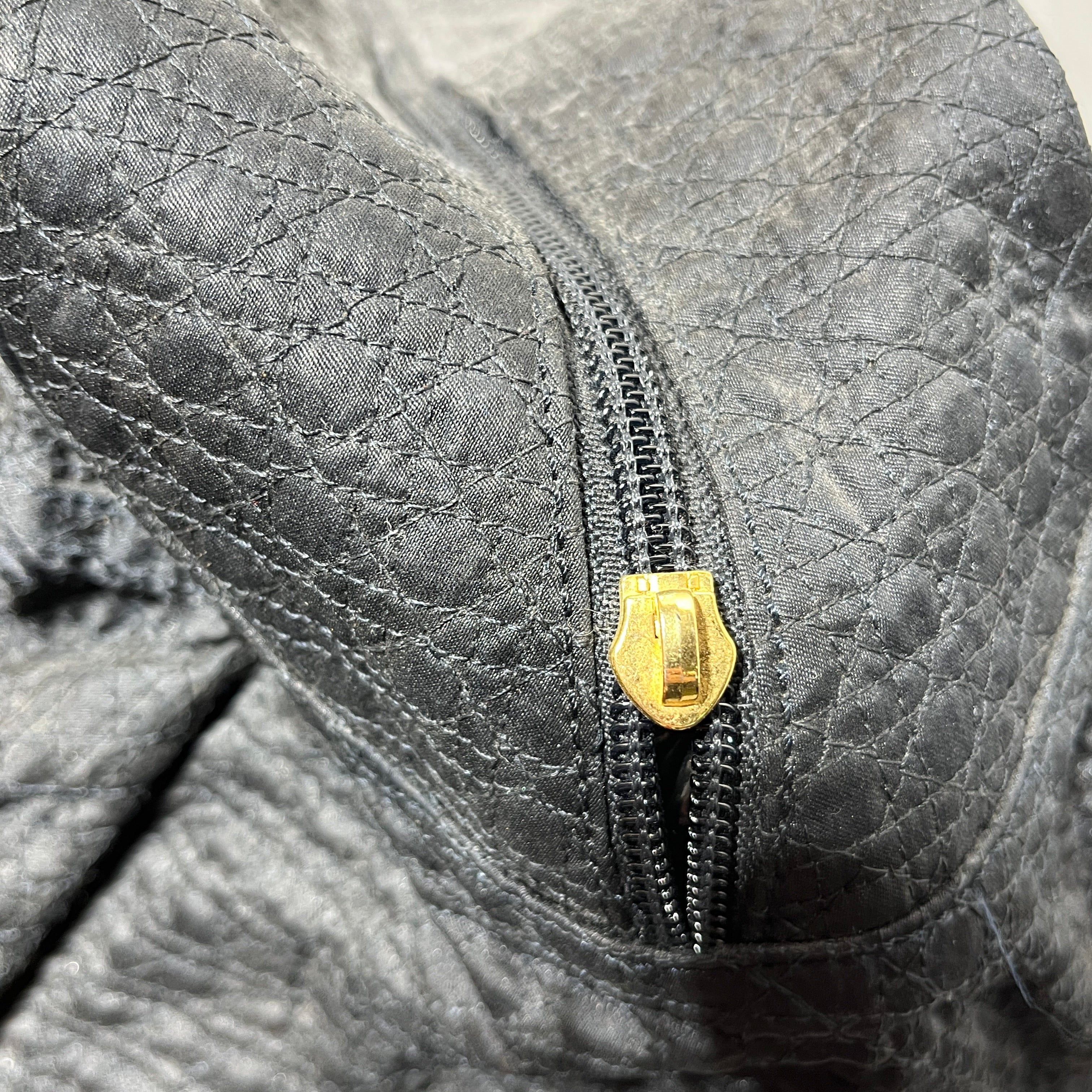 Christian Dior/Bag/Polyester/BLK/duffle bag gold hardware view 5