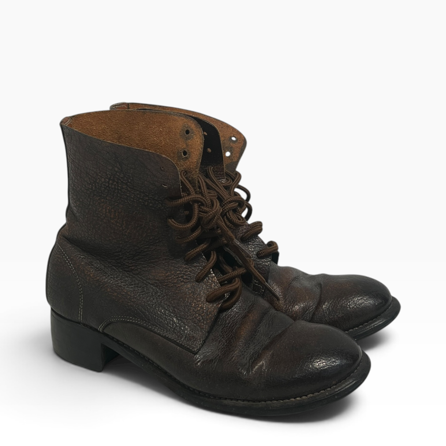 GUIDI/Lace Up Boots/EU 41/Horsehide/BRW/795