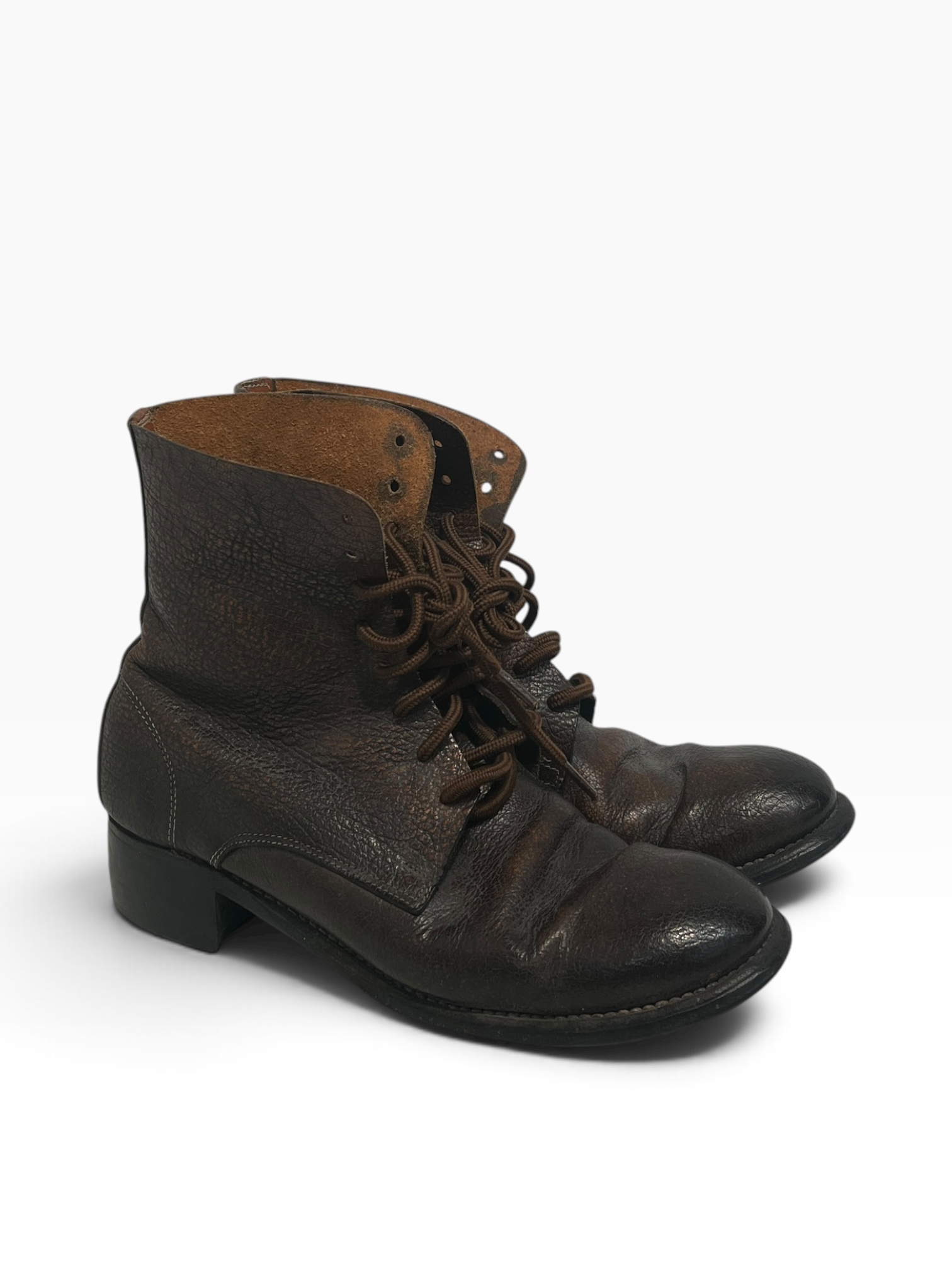 GUIDI/Lace Up Boots/EU 41/Horsehide/BRW/795 view 1
