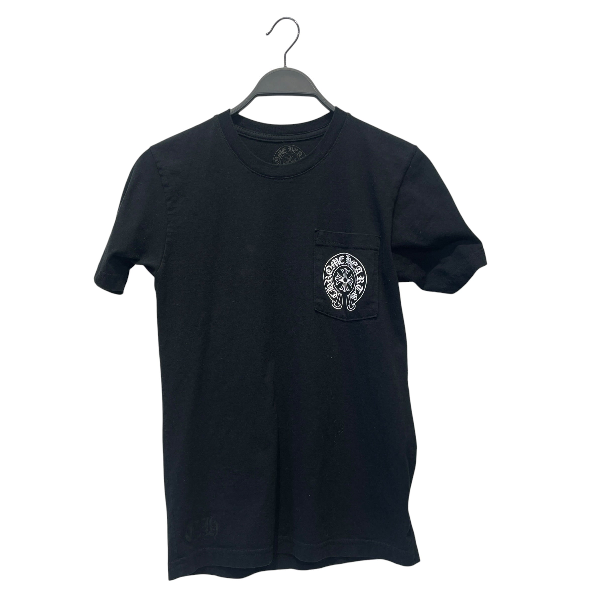 CHROME HEARTS/T-Shirt/S/Cotton/BLK/POCKET W/LOGO/LOGO ON BACK view 1