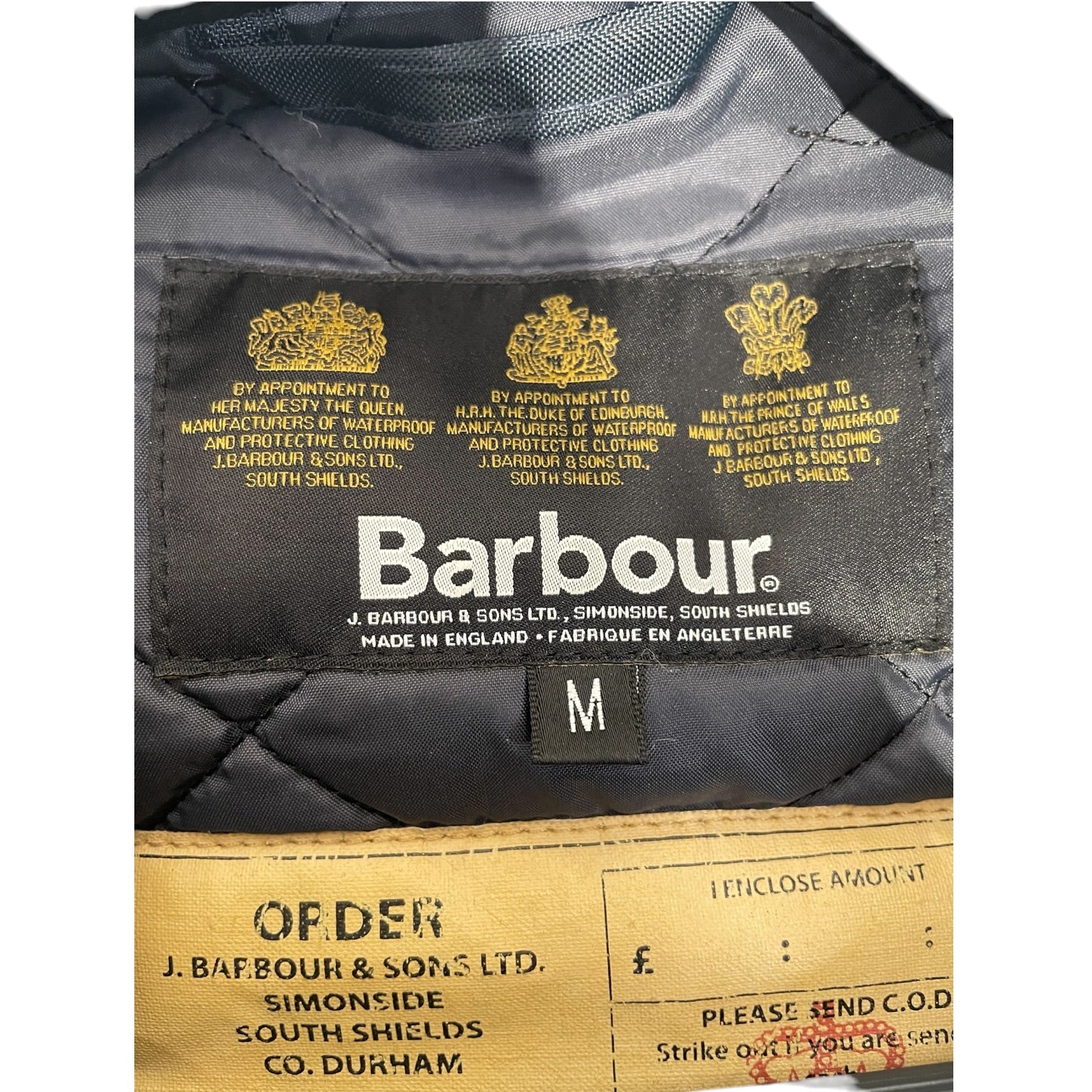 Barbour/Jacket/M/Cotton/NVY/TRANSPORT WAXED / CORD COLLAR view 3