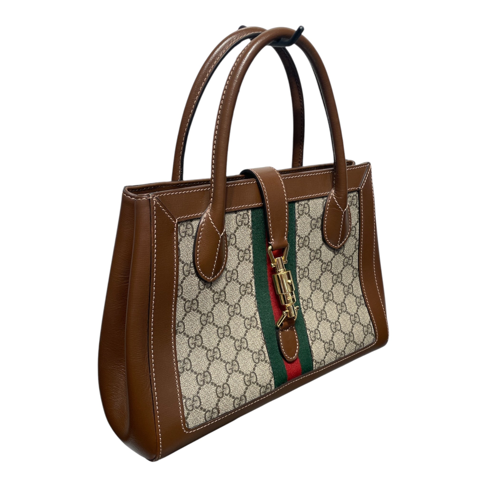 GUCCI/Hand Bag/Monogram/Leather/BRW/jackie 1961 med tote view 3