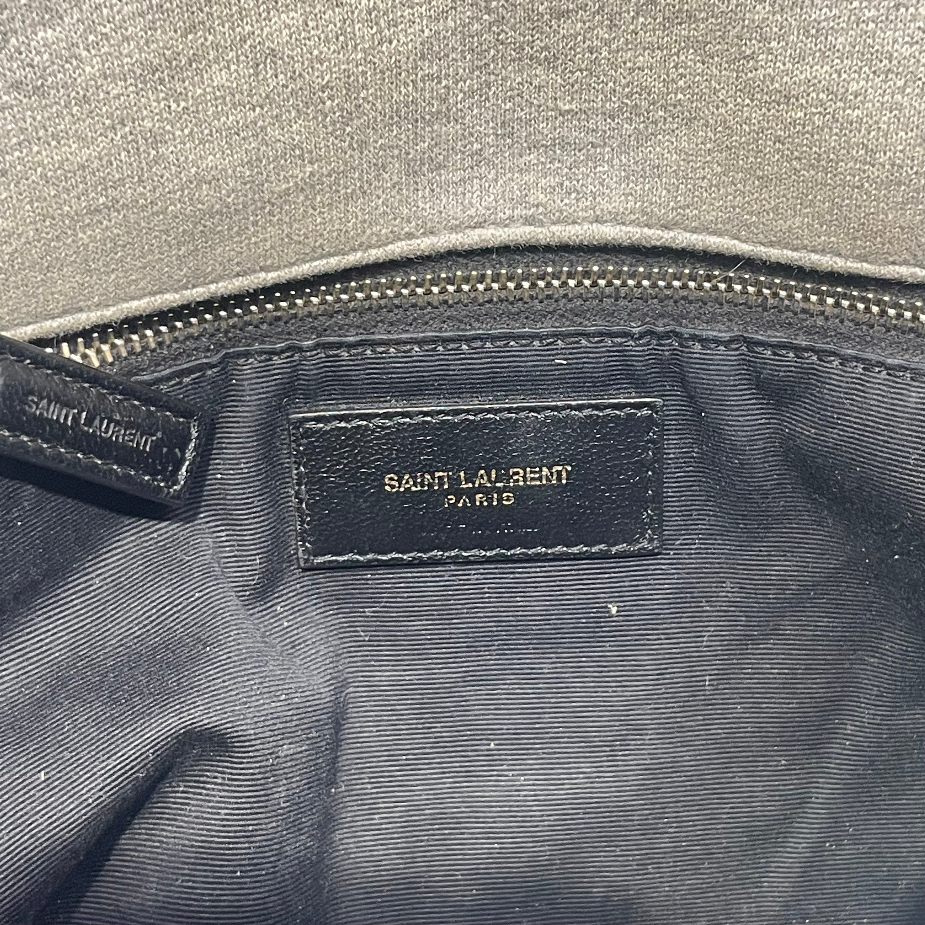 SAINT LAURENT/Cross Body Bag/Cotton/GRY/LOULOU PUFFER BAG GOLD LINKS view 6