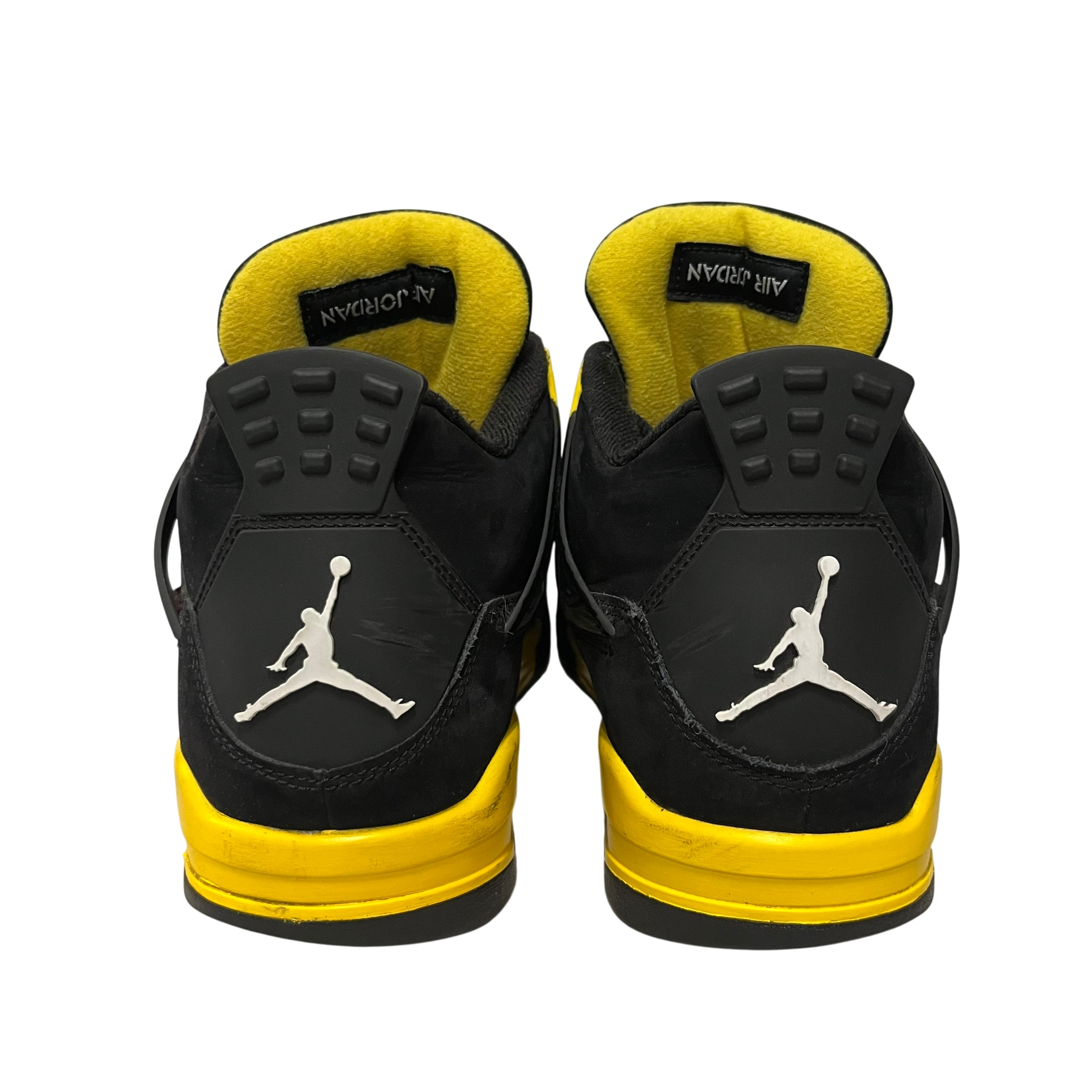 JORDAN BRAND/Hi-Sneakers/US 10.5/Suede/BLK/jordan 4 thunder suede blk/yel view 4