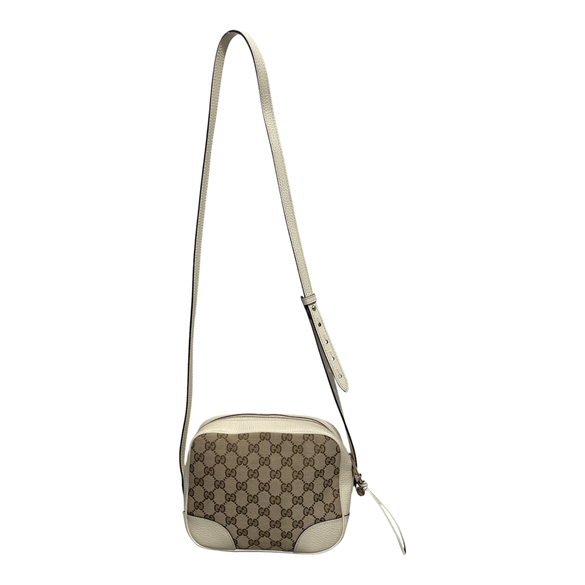 GUCCI/Cross Body Bag/Monogram/Cotton/BEG/canvas bree crossbody view 1