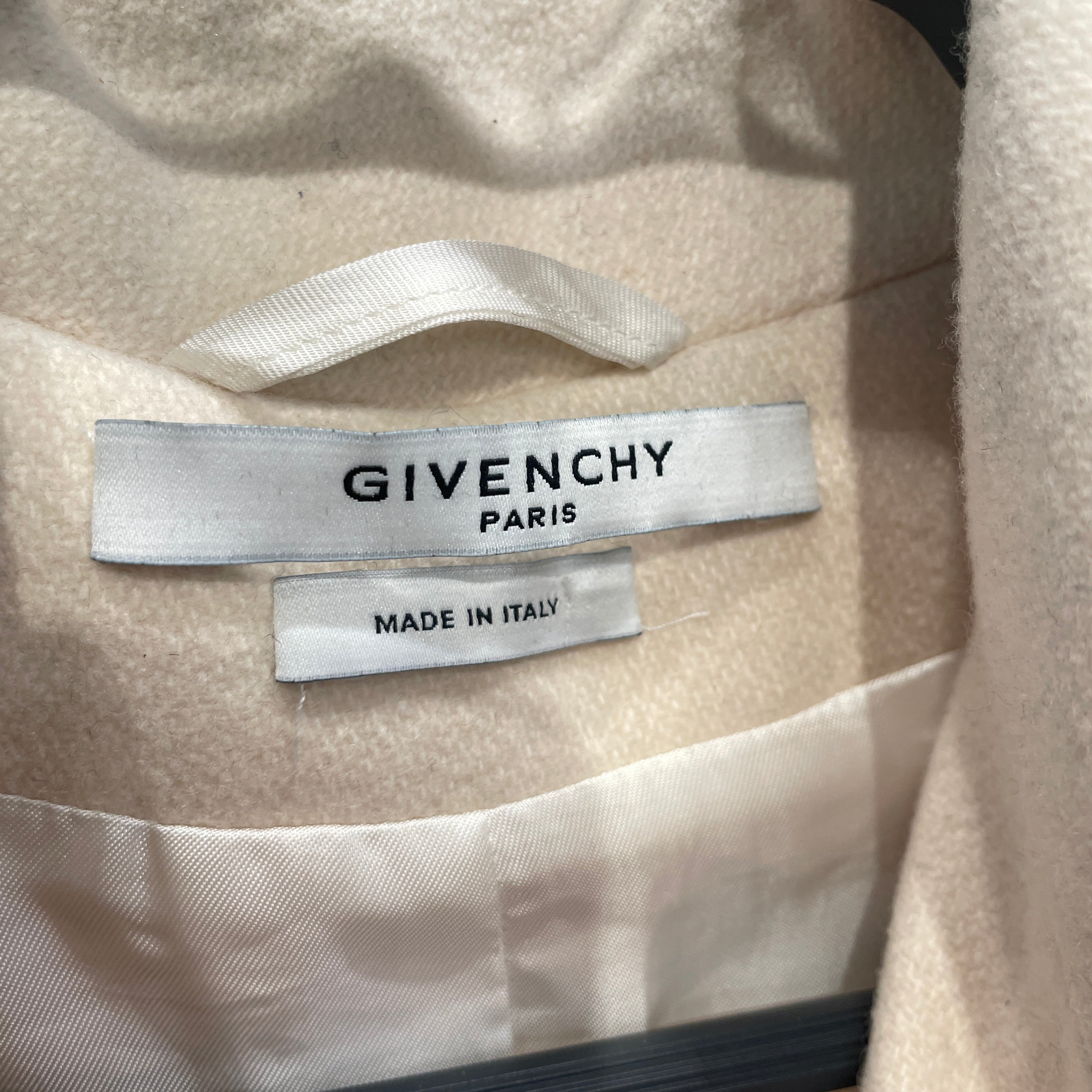 GIVENCHY/Jacket/38/Wool/CRM/BLACK RIBBON&BEAD APPLIQUE view 3