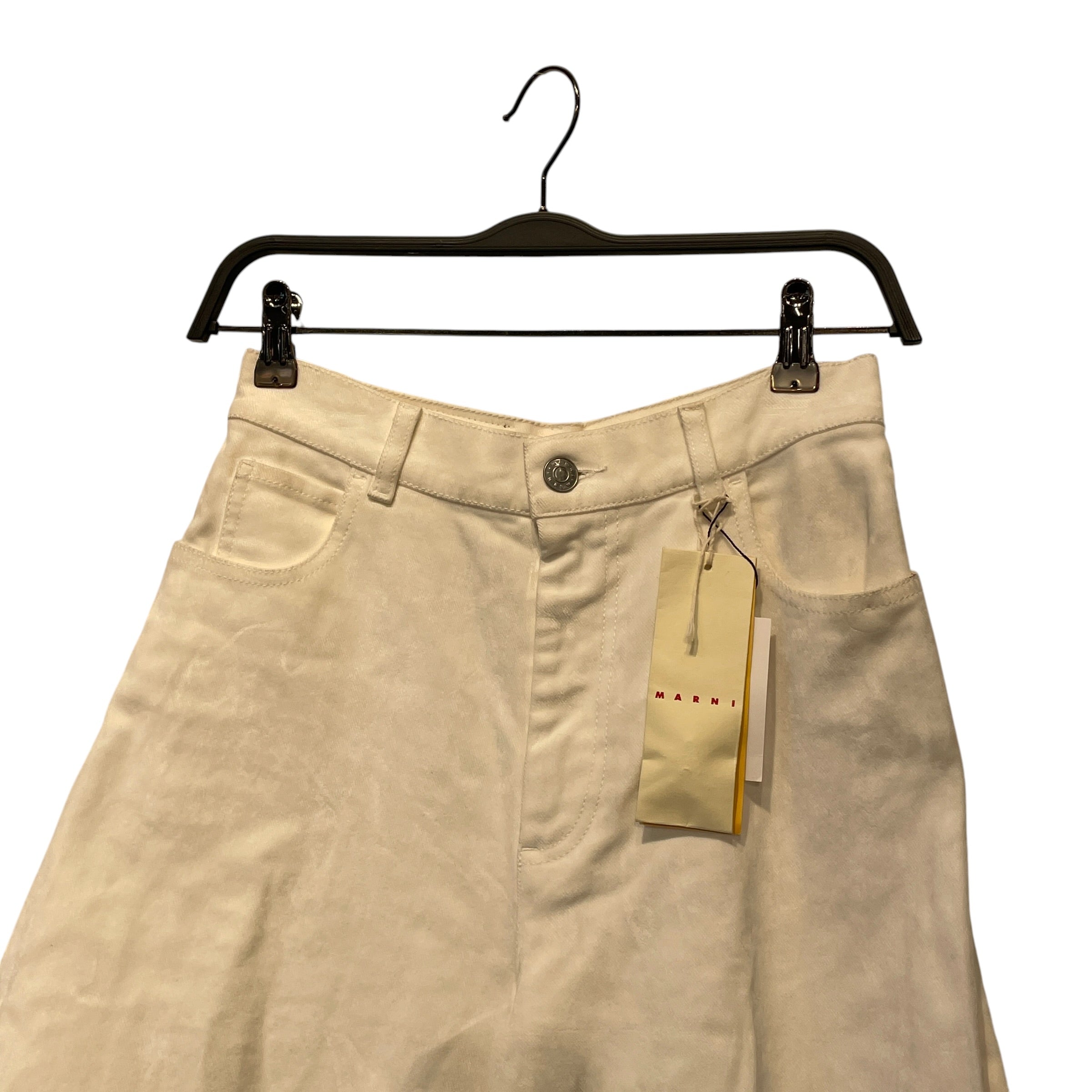 MARNI/Wide Leg Pants/36/Denim/WHT/Flocked Denim view 4