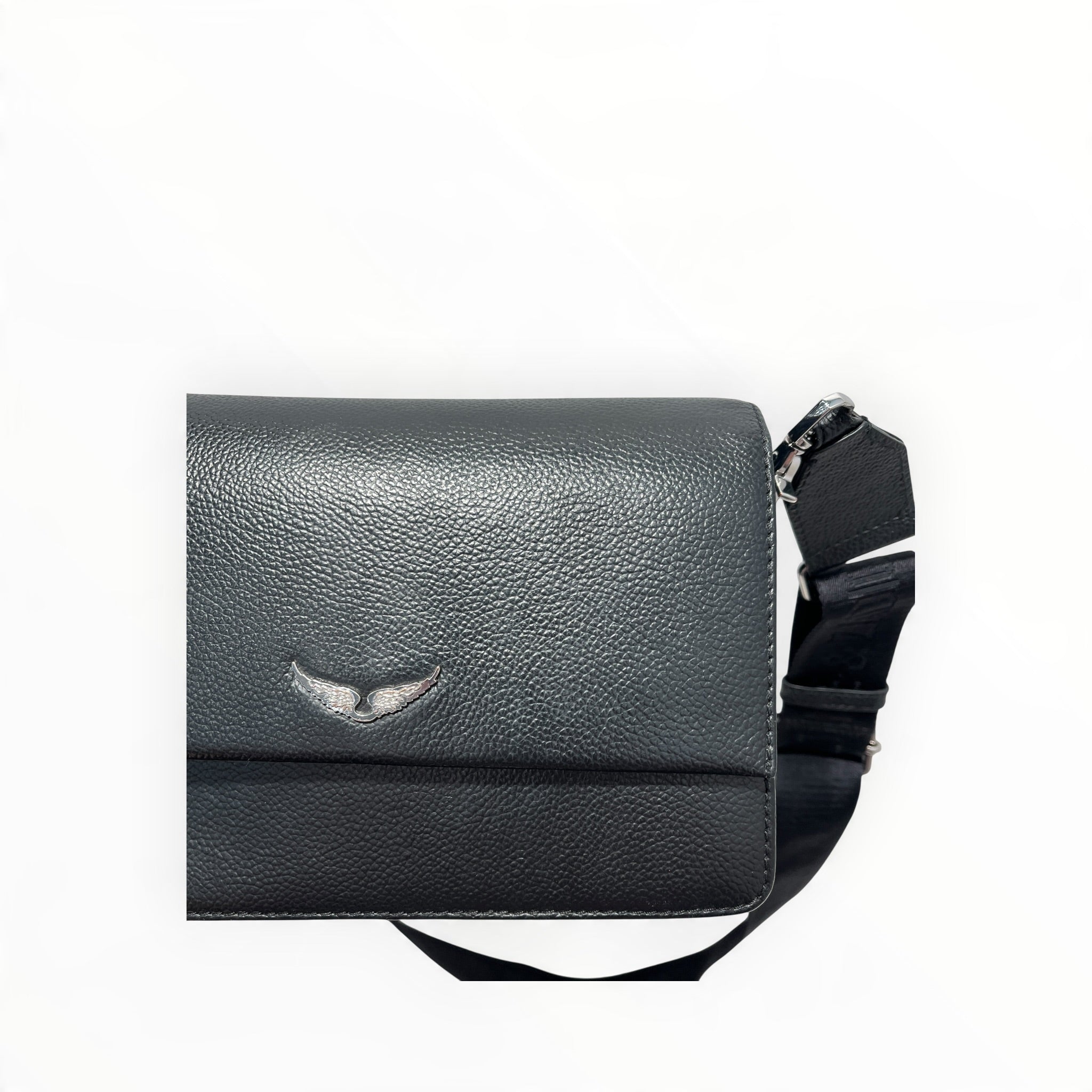 Zadig&Voltaire/Cross Body Bag/Leather/BLK/silver wings view 4