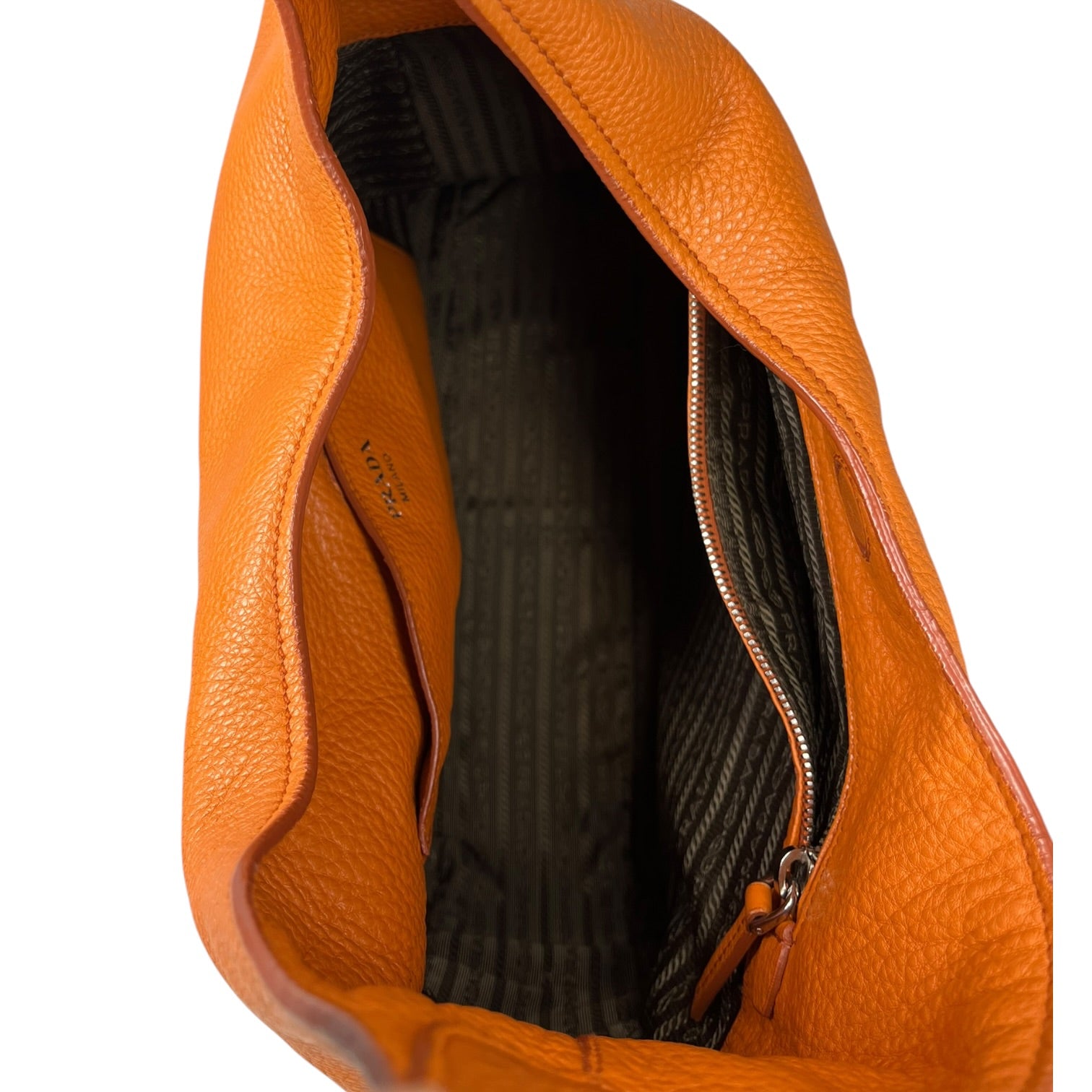PRADA/Bag/Leather/ORN/VITELLO CORSICA HOBO BAG view 3
