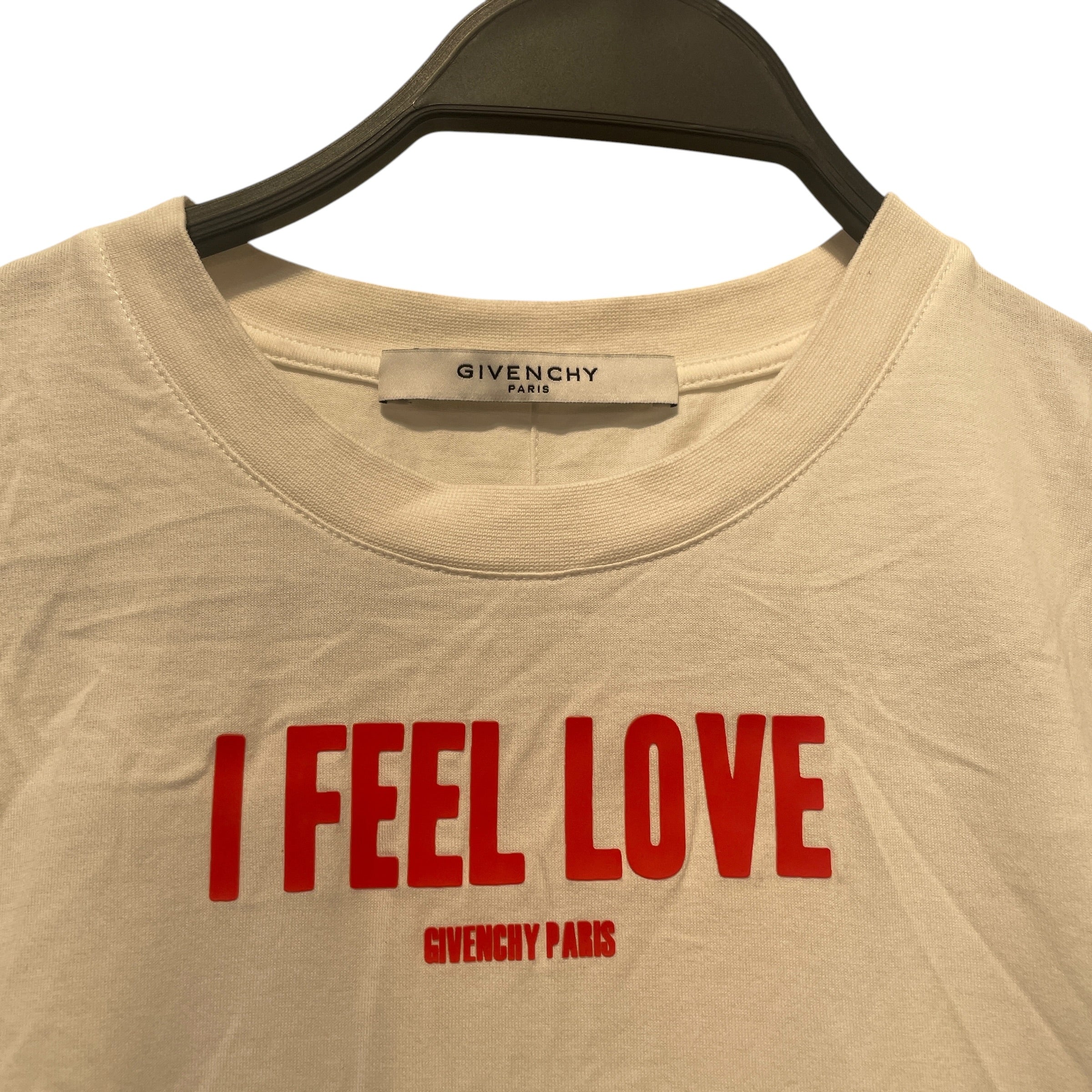 GIVENCHY/T-Shirt/XS/Cotton/WHT/I Feel love t shirt view 4