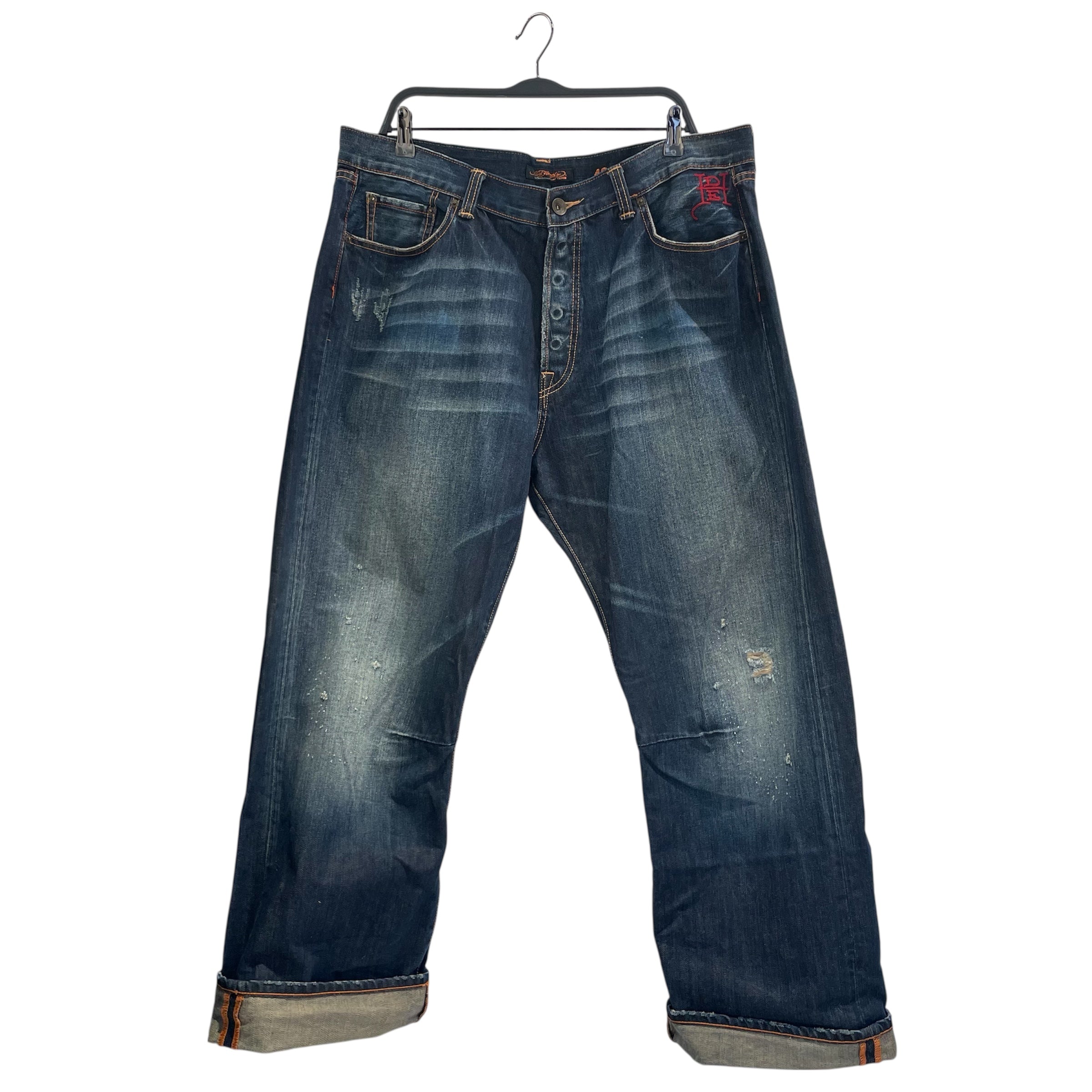 Ed Hardy/Straight Pants/40/Denim/NVY/Graphic/"LOVE KILLS SLOWLY" view 1