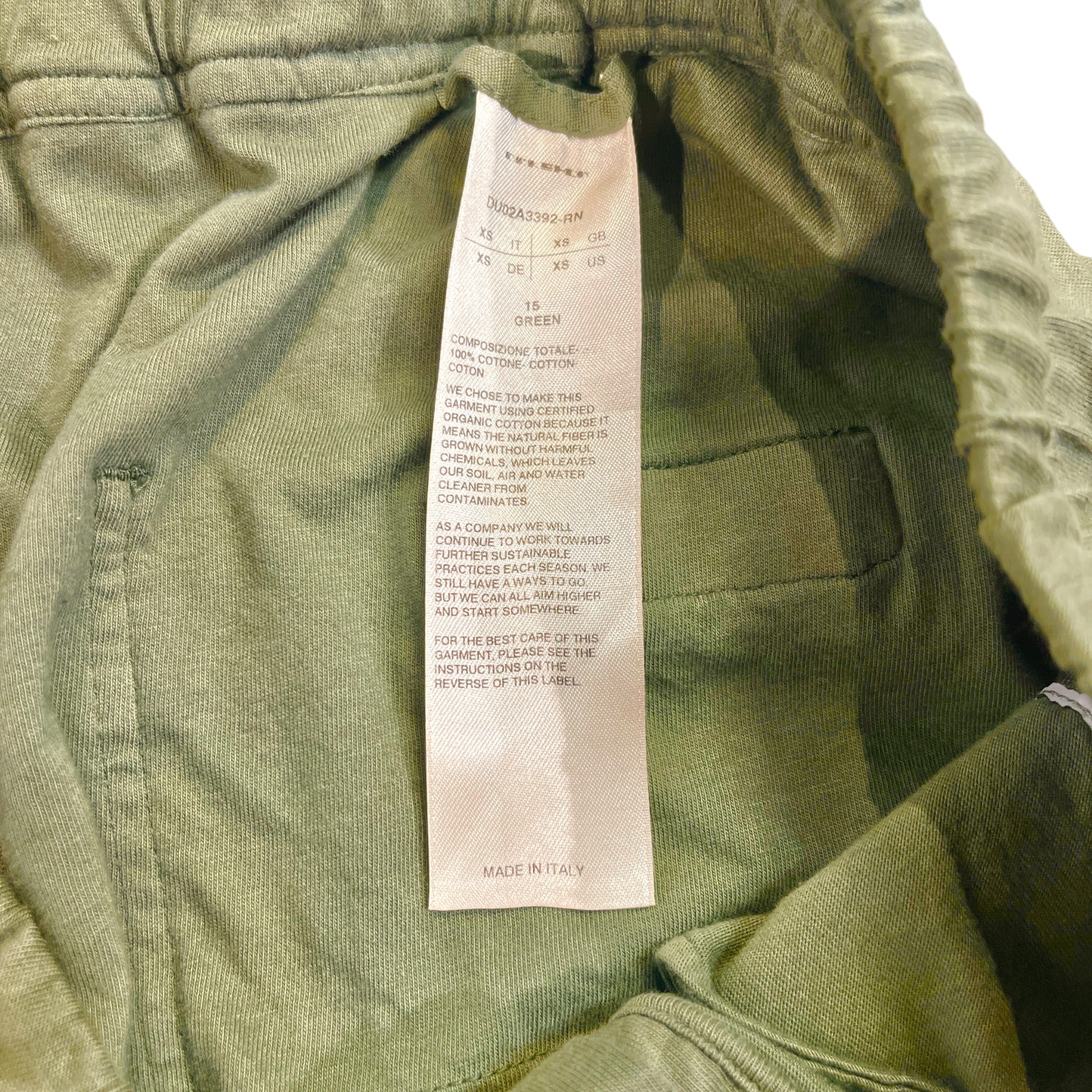 RICK OWENS DRKSHDW/Bootcut Pants/XS/Cotton/GRN/ view 3