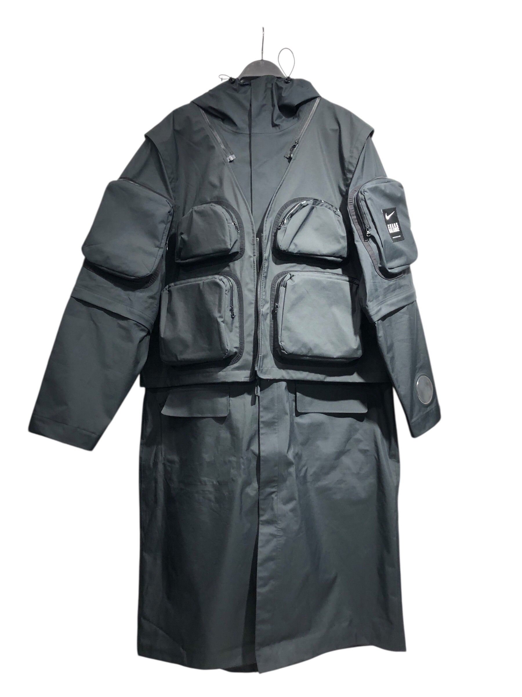 NIKE/UNDERCOVER/Mod Parka/XL/Polyester/BLK/Maxi Length/Chaos Balance 2-in-1 Parka view 1