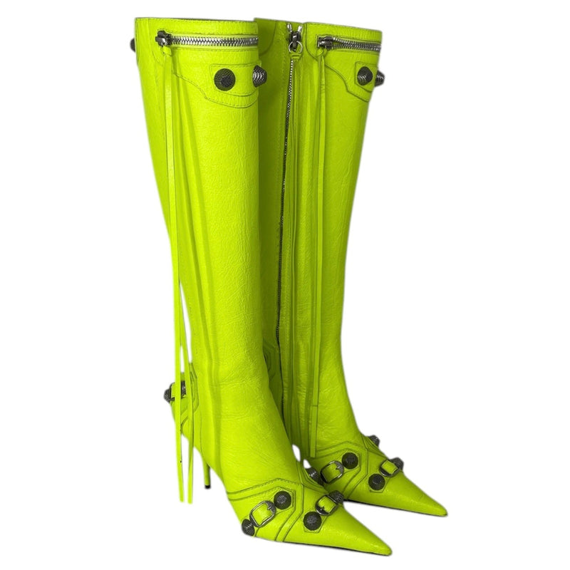 BALENCIAGA/Boots/EU 35.5/Leather/YEL/NEON TALL