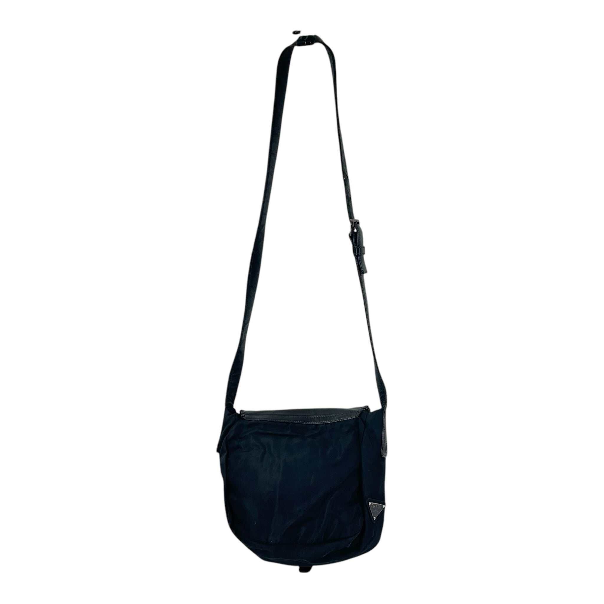 PRADA/Vitello-TrimmedTessutoGrommet/ShoulderBag/Black/Nylon/ view 2