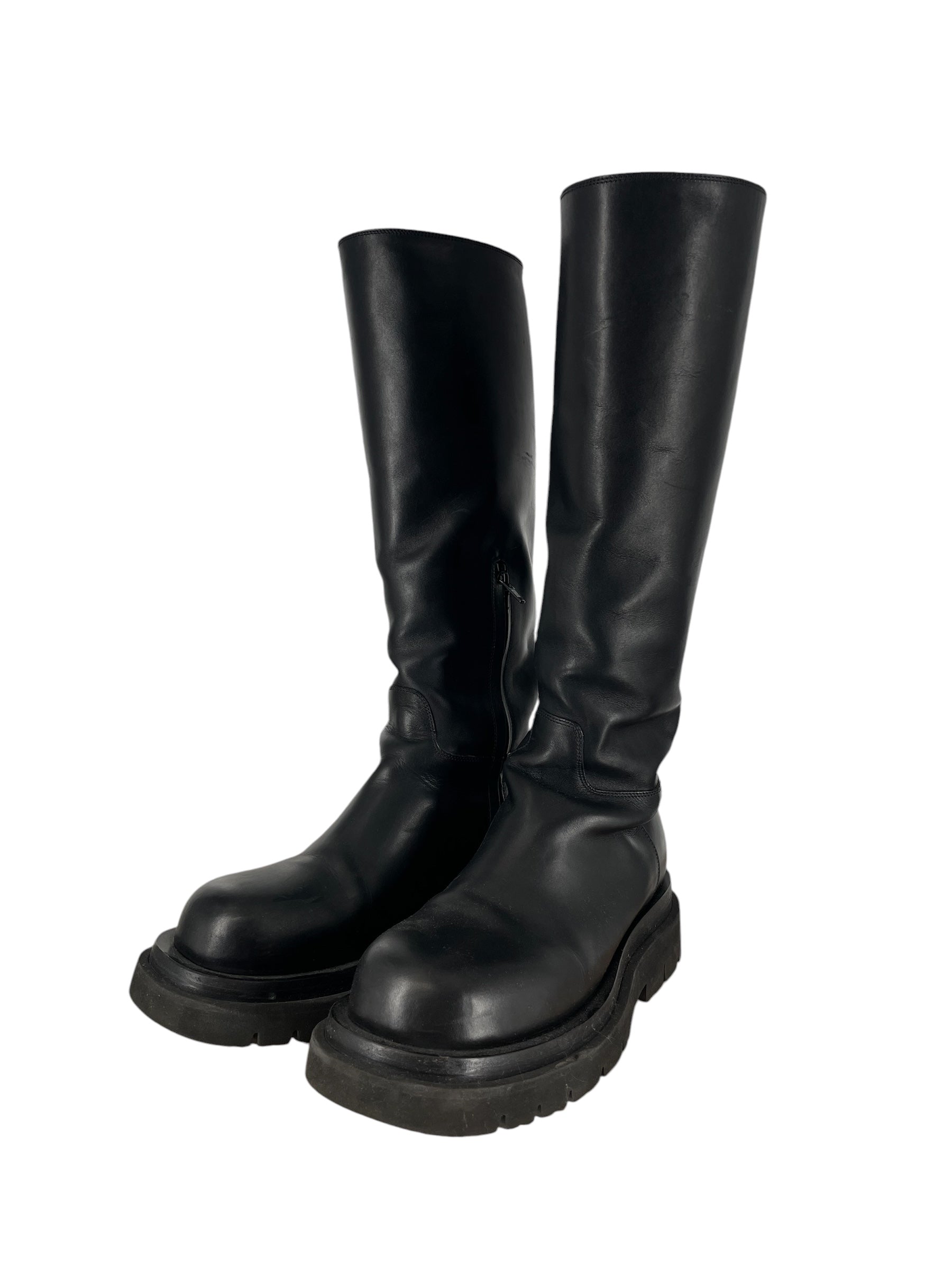 BOTTEGA VENETA/Boots/US 7.5/Leather/BLK/SHIBUYA CALF HIGH BOOTS view 1