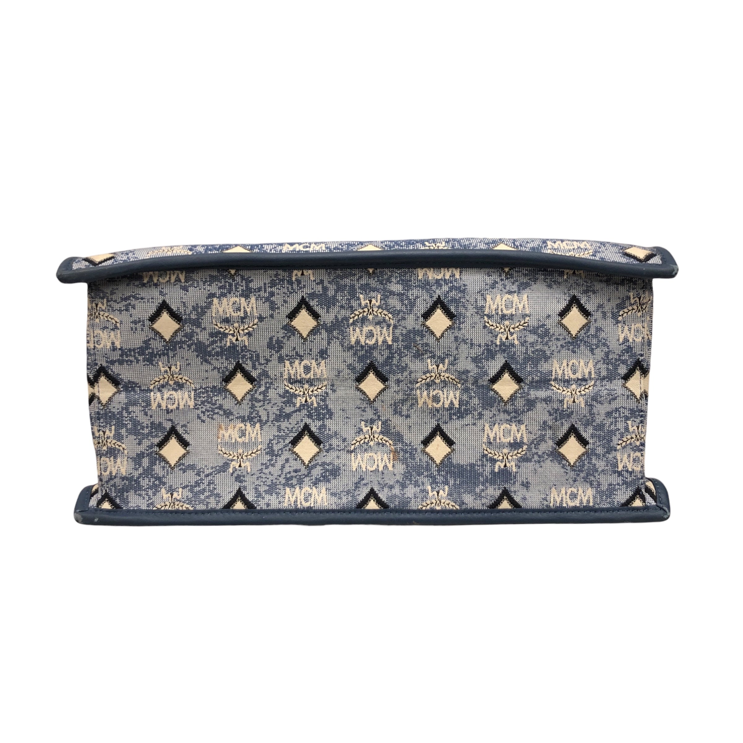 MCM/Tote Bag/Cotton/BLU/Munchen Denim Tote view 4