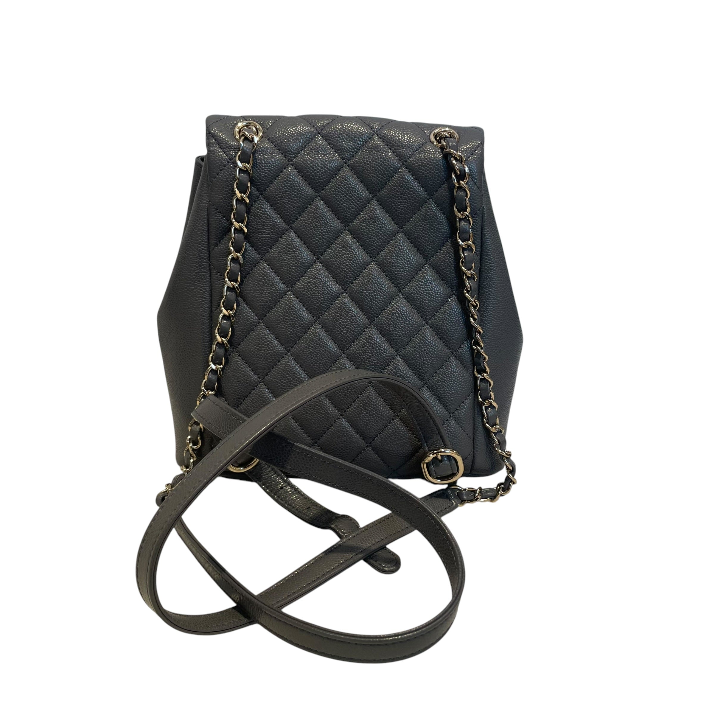 CHANEL/Backpack/Leather/GRY/mini cargo duma view 2