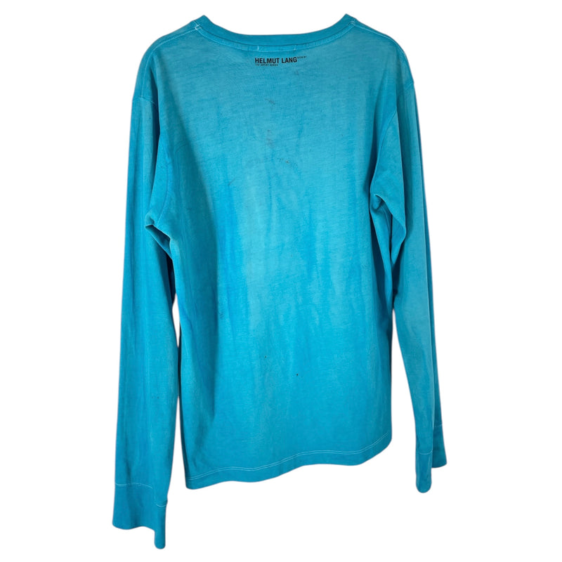 Helmut Lang/LS T-Shirt/S/Cotton/BLU/boris mikhailov