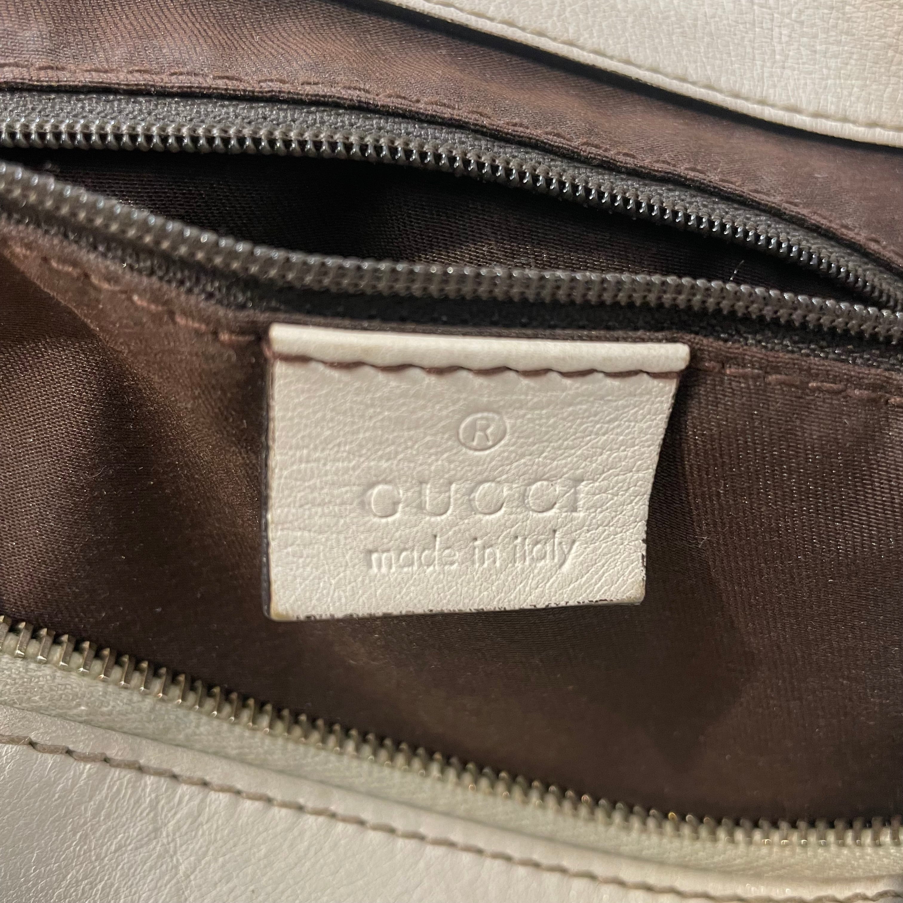GUCCI/Hand Bag/Monogram/Cotton/BEG/gg abbey D-ring view 3