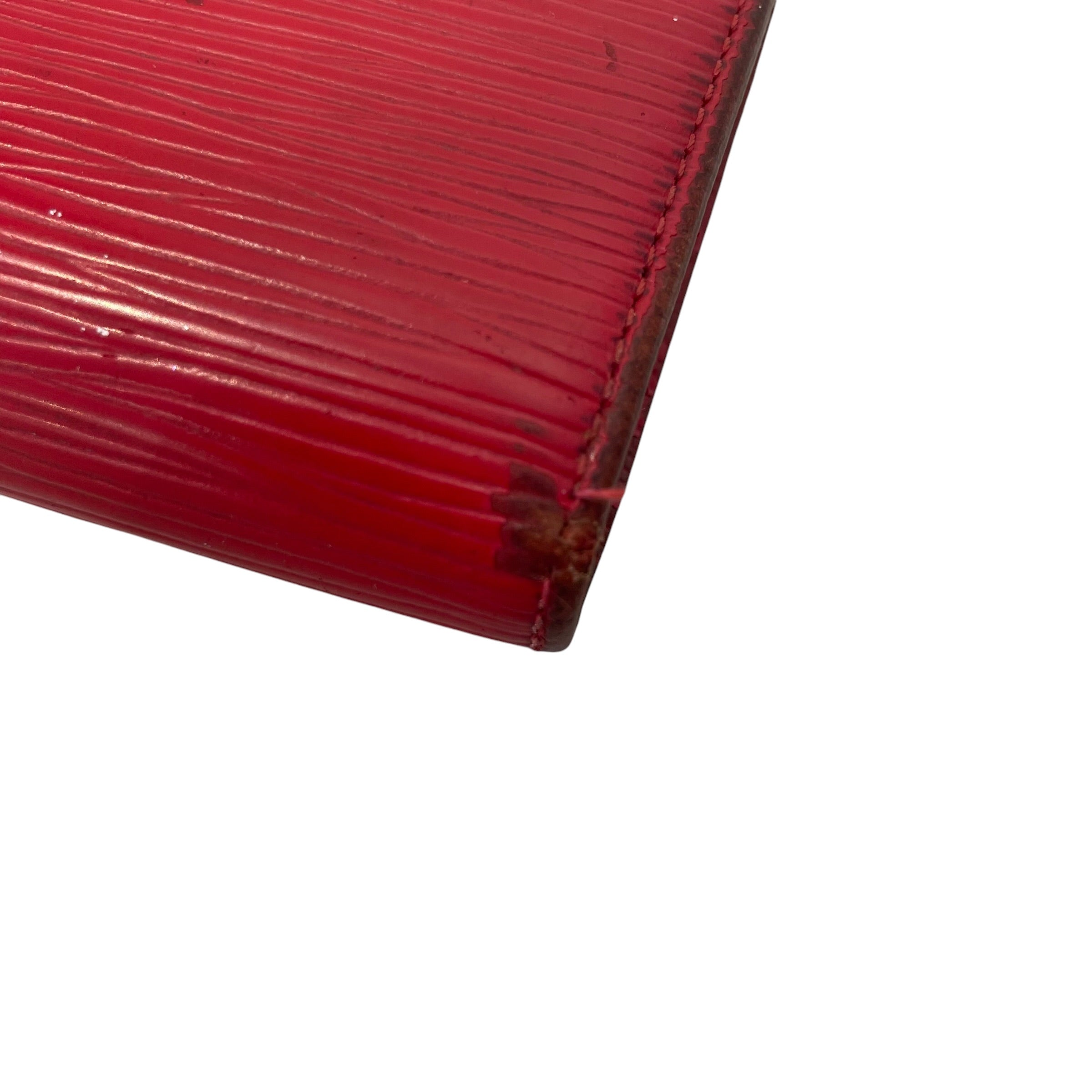 LOUIS VUITTON/Bifold Wallet/Leather/RED/L's/LV Epi Malletier view 8
