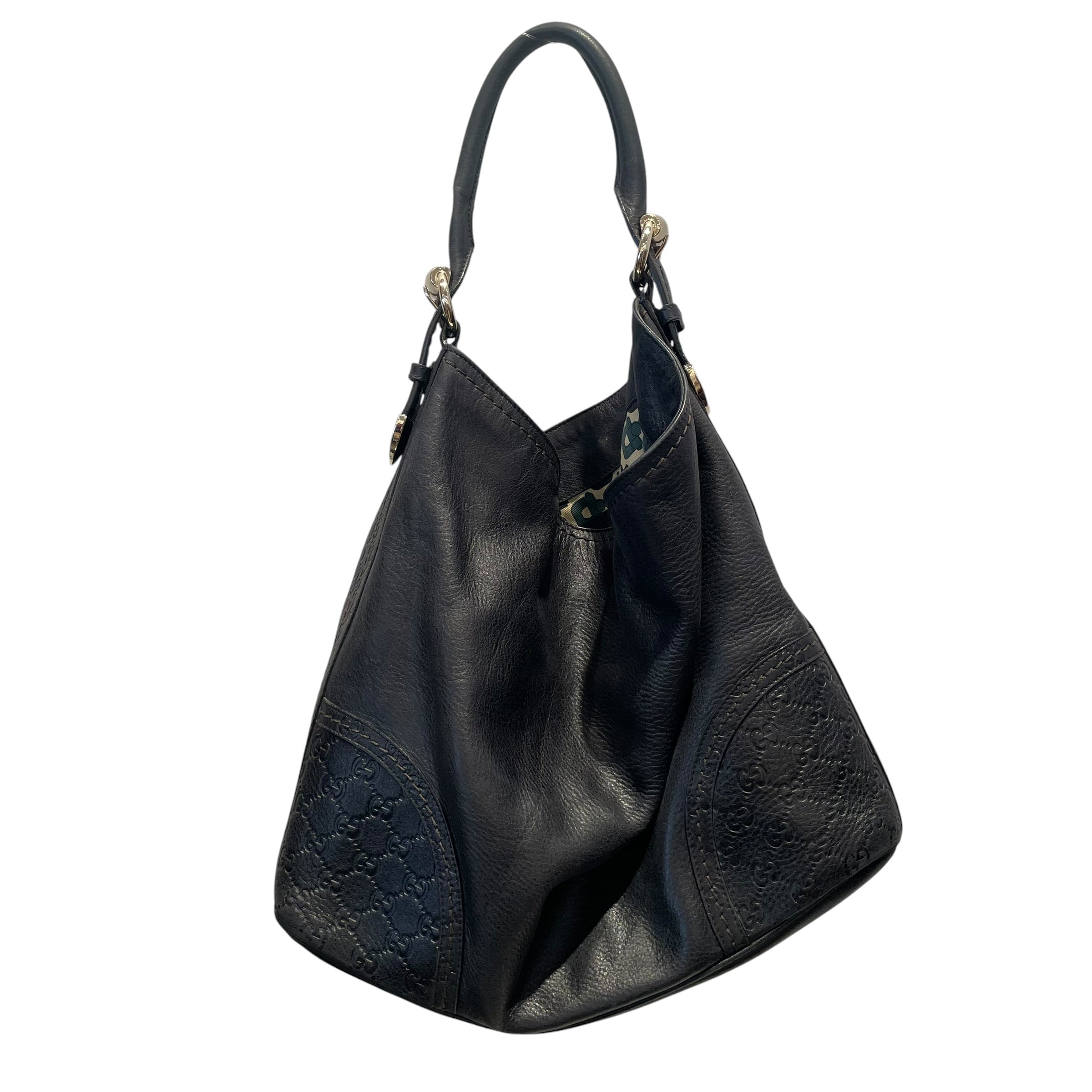 GUCCI/Tote Bag/Leather/BLK/GG Supreme Signoria view 1