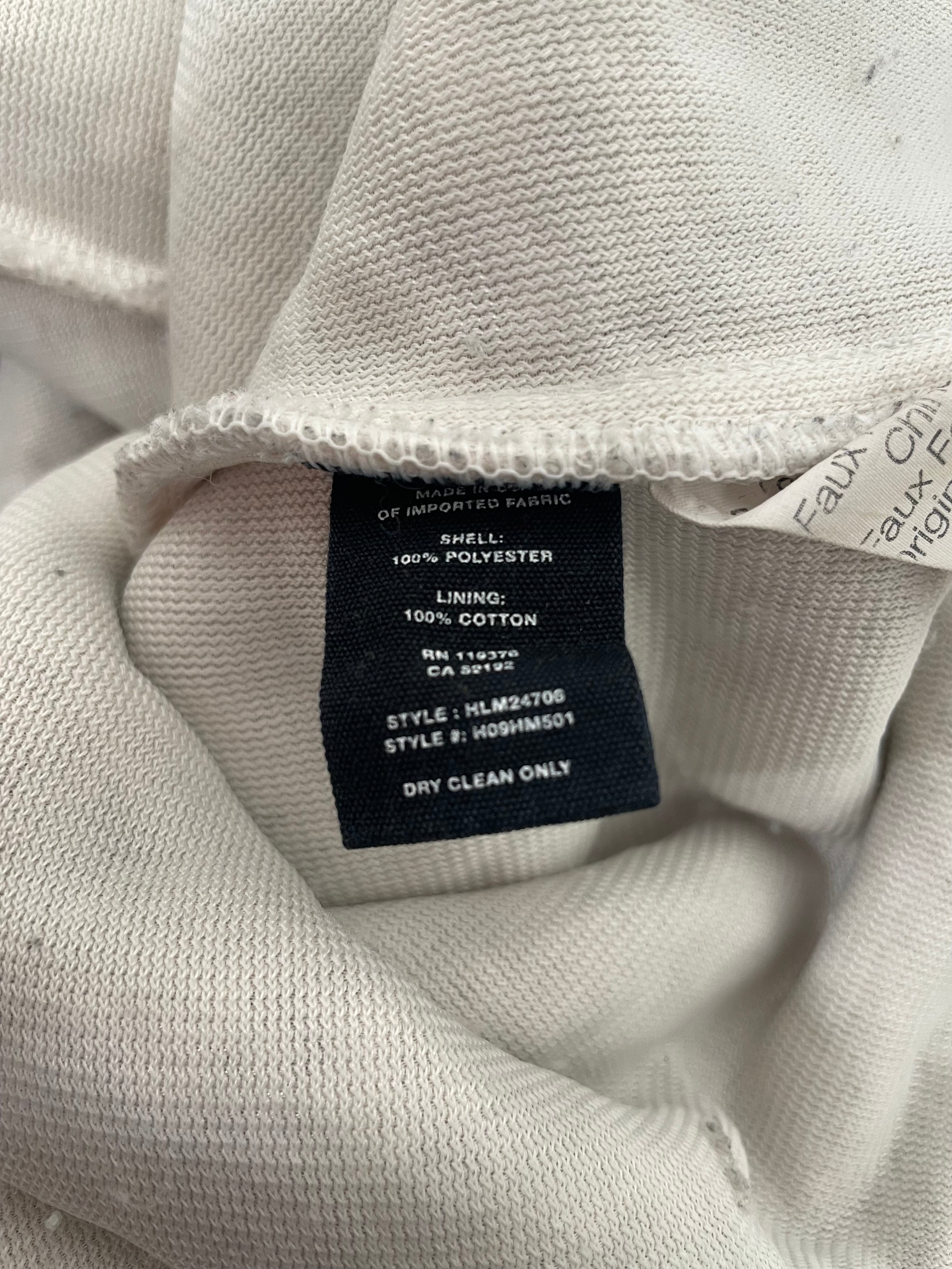 Helmut Lang/Hoodie/XL/Polyester/CRM/FLEECE CUT SLEEVES view 4